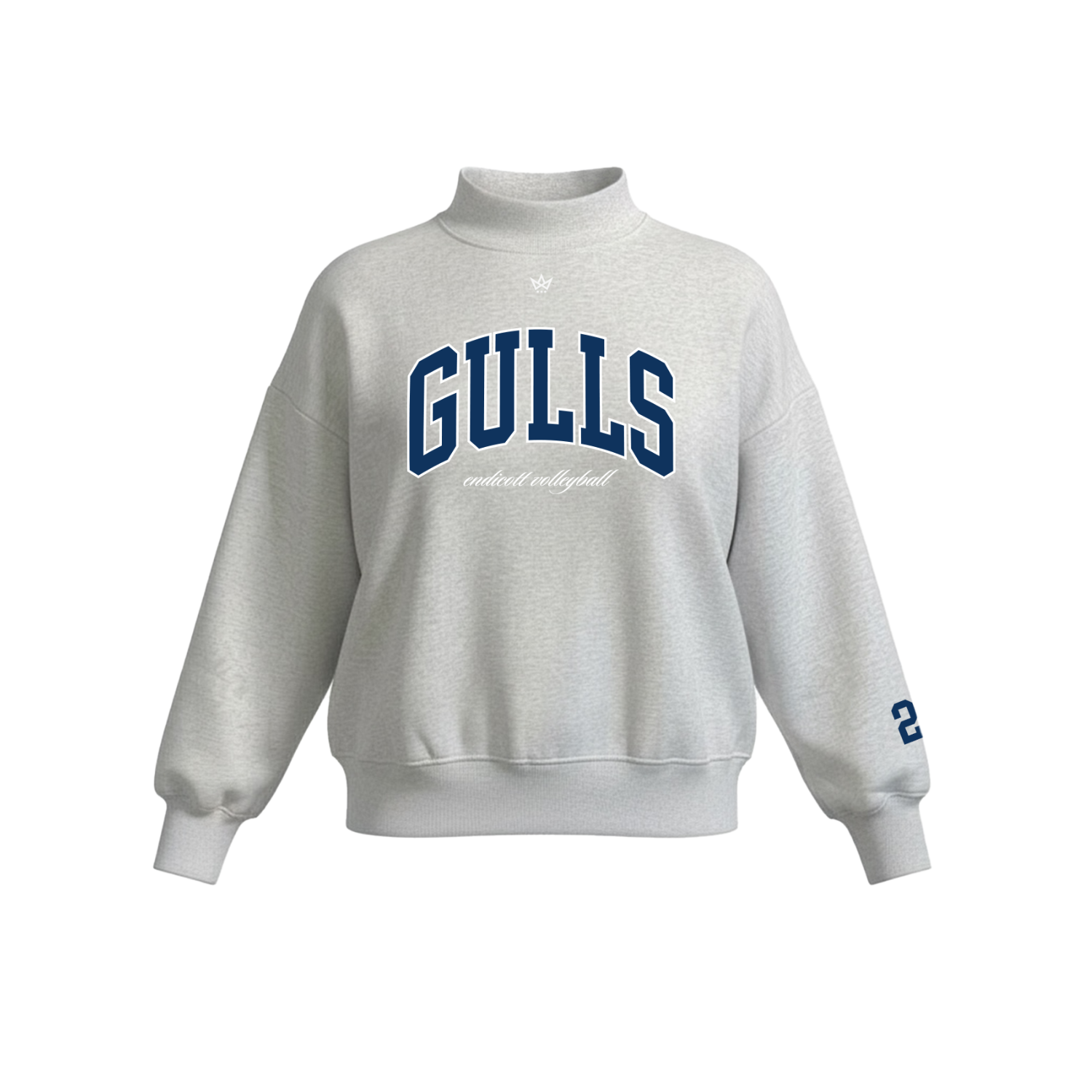 ENDICOTT WOMENS VOLLEYBALL WOMEN'S COTTON FLEECE MOCKNECK