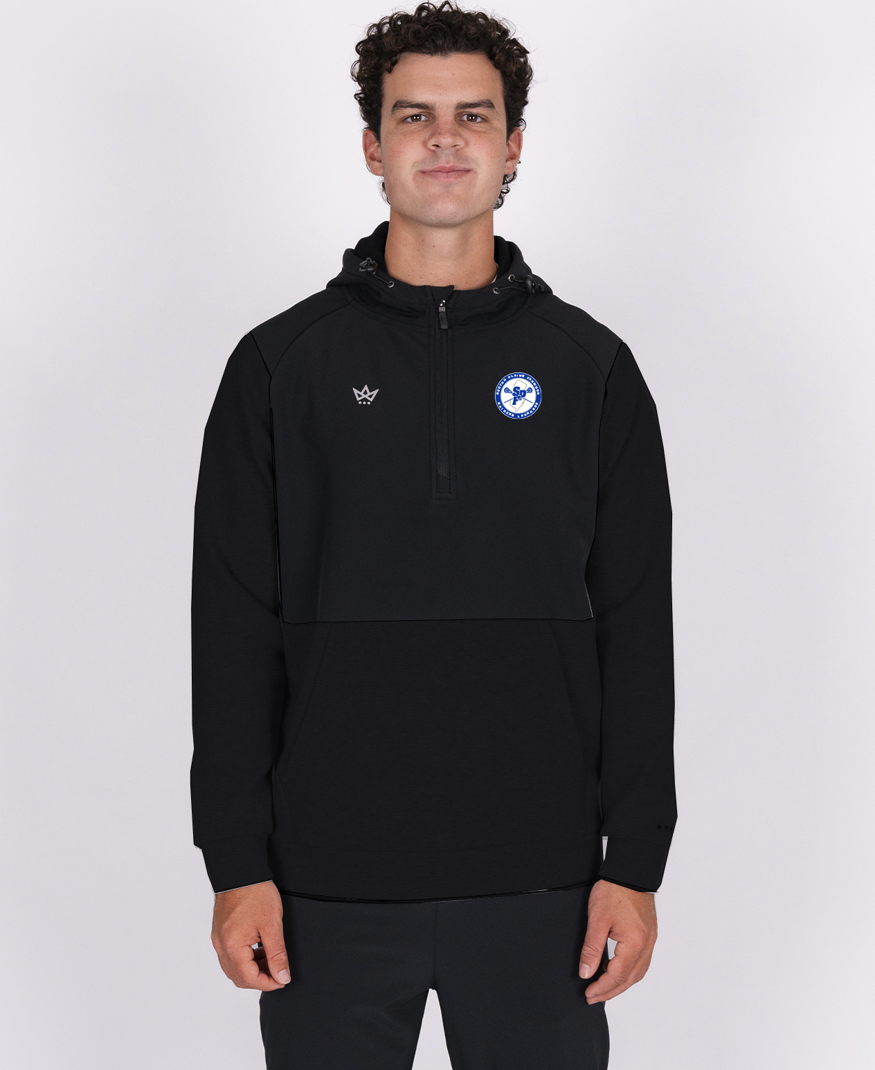 SPF LACROSSE '26 ROYALKNIT PANELED HOODIE - ONYX/ONYX
