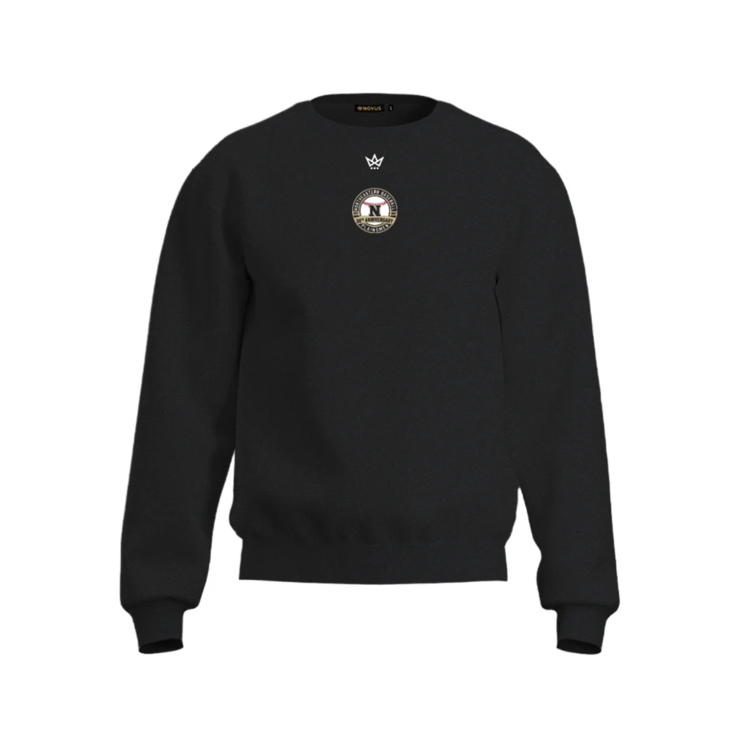 NJC BASEBALL COTTON FLEECE CREWNECK [BLACK]