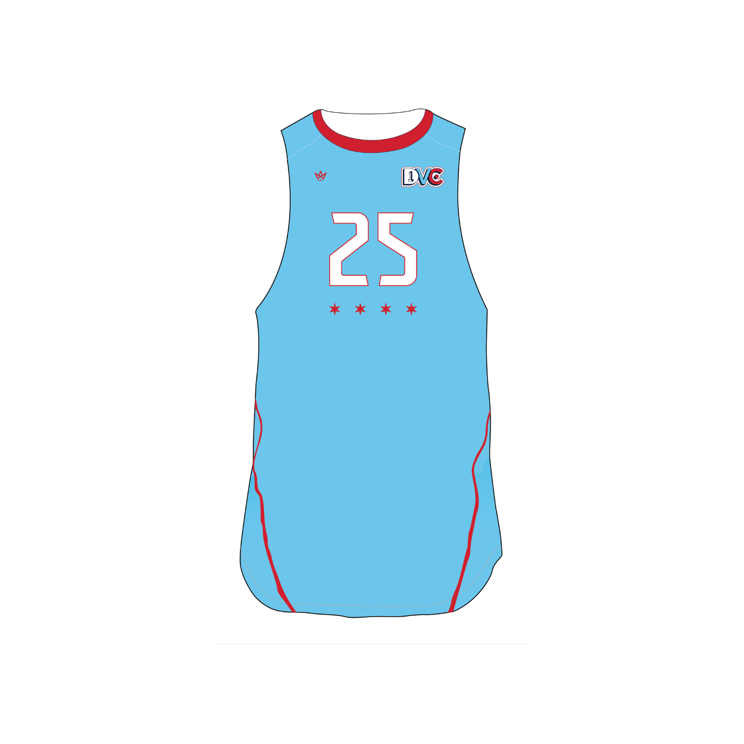 DRIVE VOLLEYBALL CLUB VOLLEYBALL PRO VENTED CUTOFF JERSEY - LIGHT BLUE