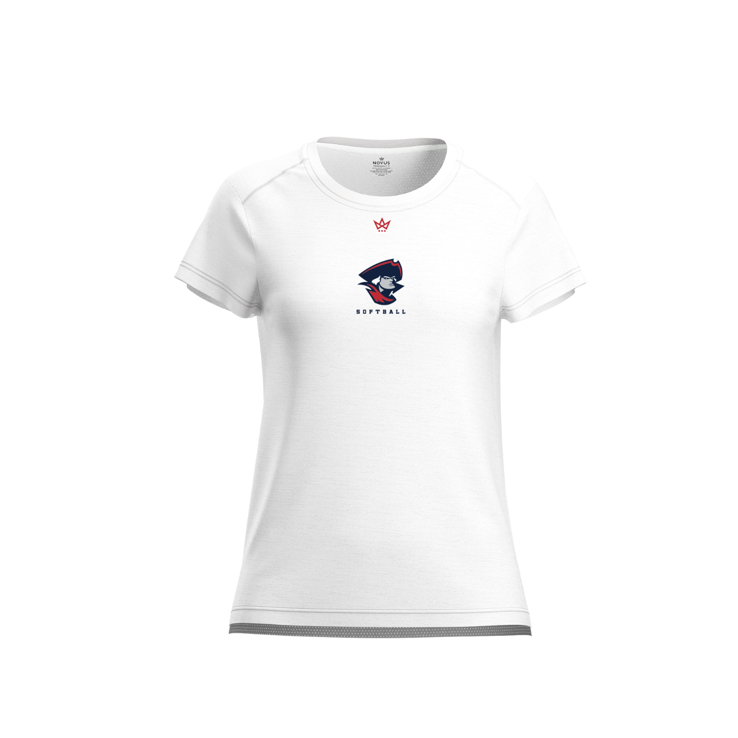BROOKDALE COMMUNITY COLLEGE WOMEN'S AURA TEE [WHITE]