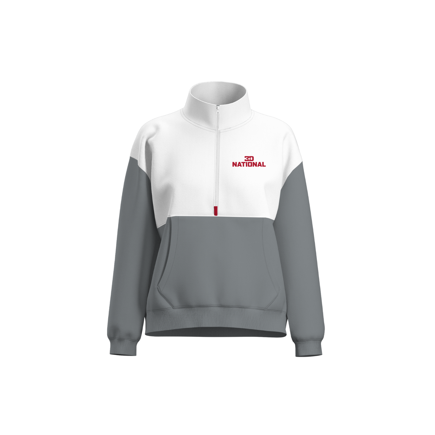 3D NATIONAL LACROSSE CRAB CAKE WOMEN'S COTTON FLEECE HALF-ZIP