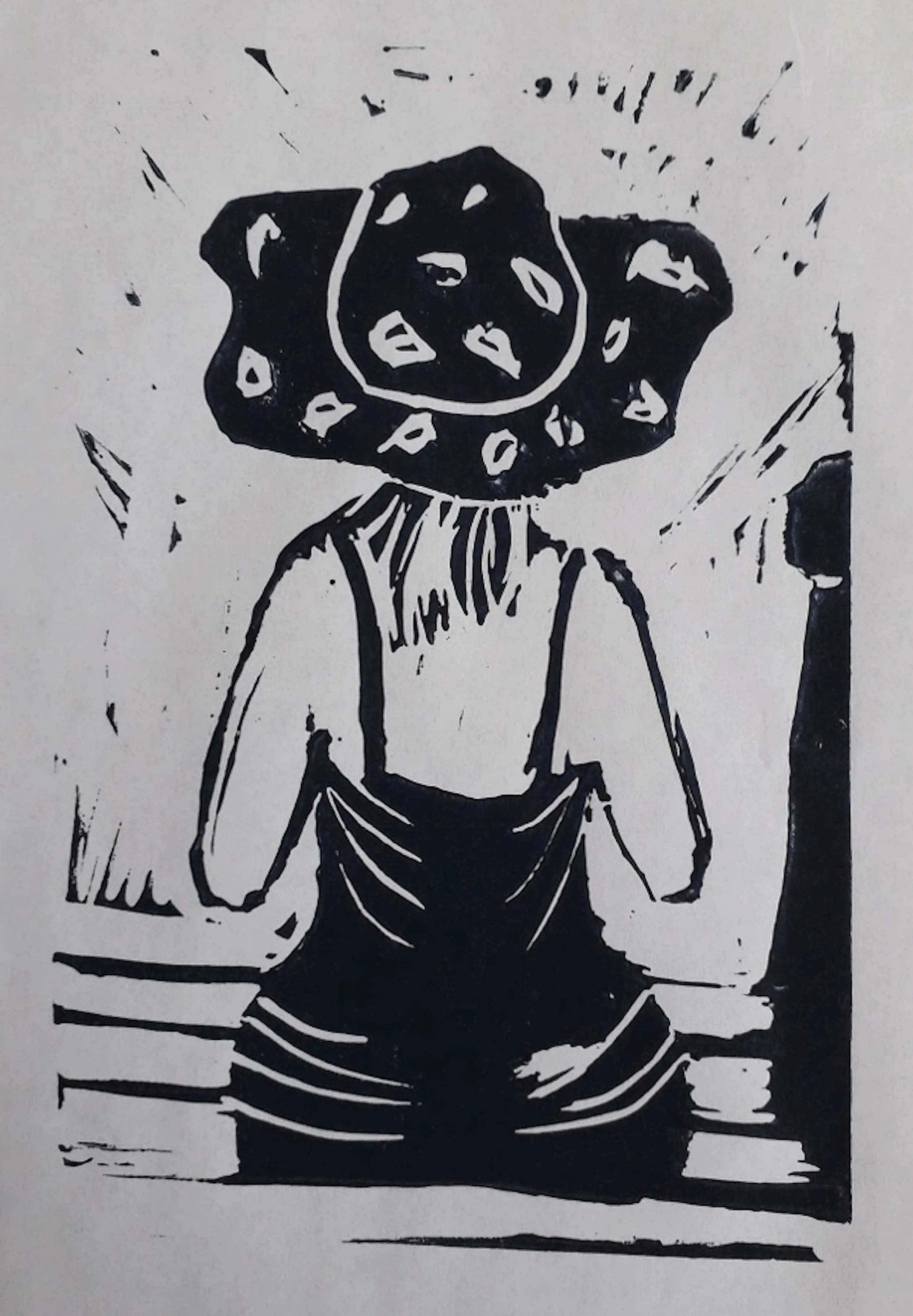 'Black sunhat' - linocut by Ann Hines (2).jpg