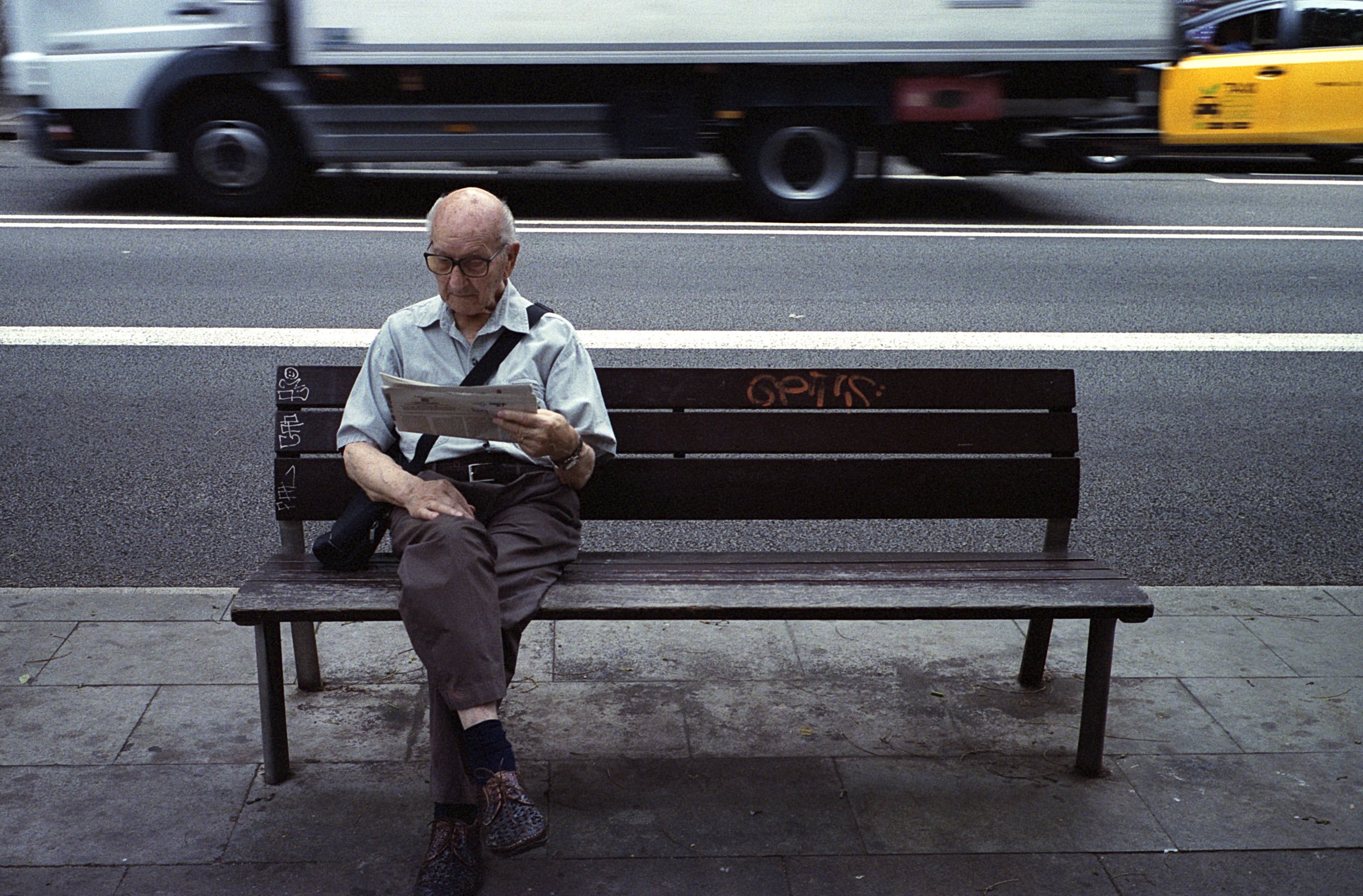 newspaper reading