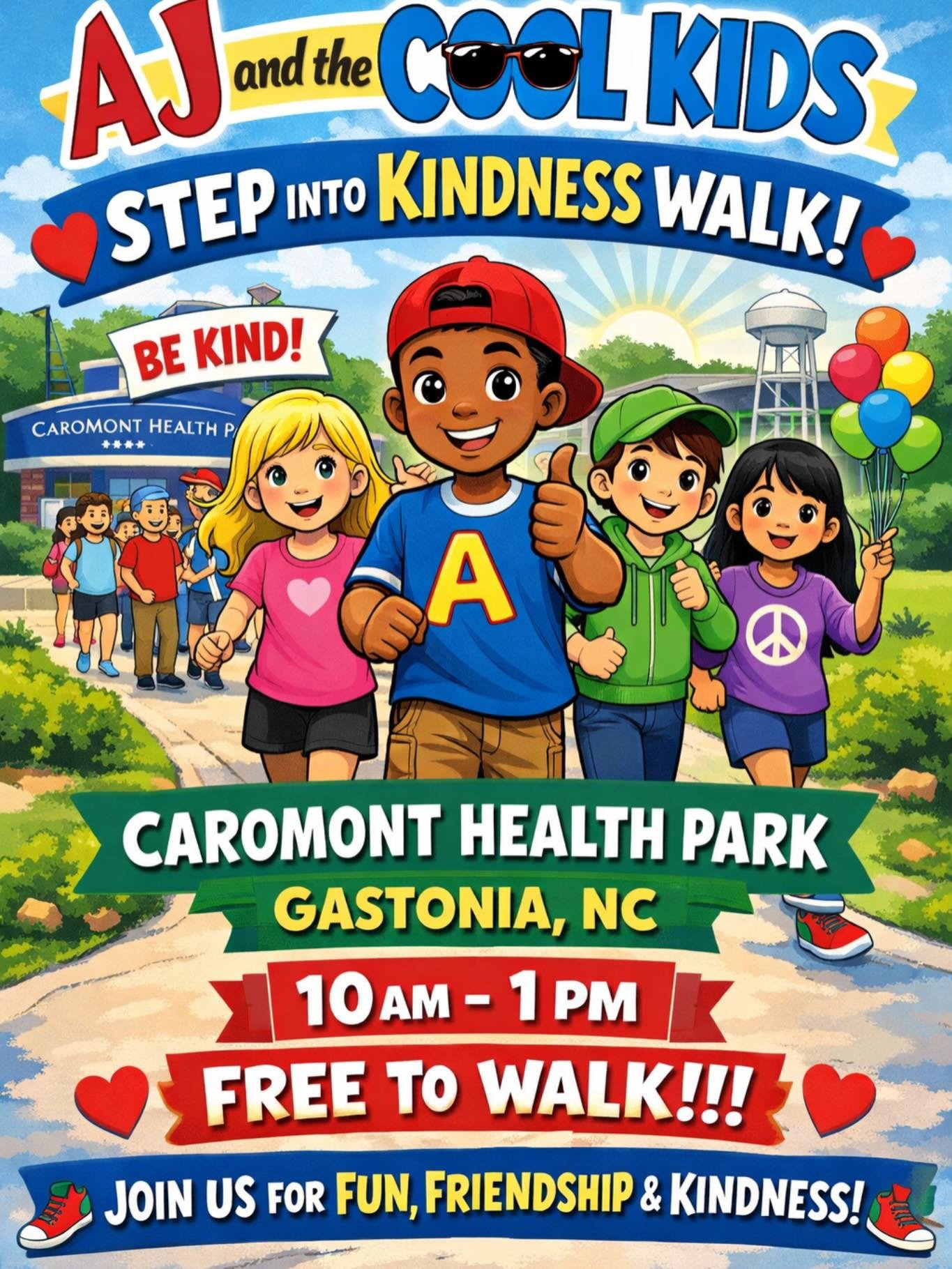 💙 LAST WEEK TO REGISTER! 💙

Join us for the 2nd Annual Step Into Kindness Autism Walk on April 4, 2026 at CaroMont Park in Gastonia, NC!

This is your moment to be part of something bigger. We&rsquo;re bringing together families, friends, schools, 