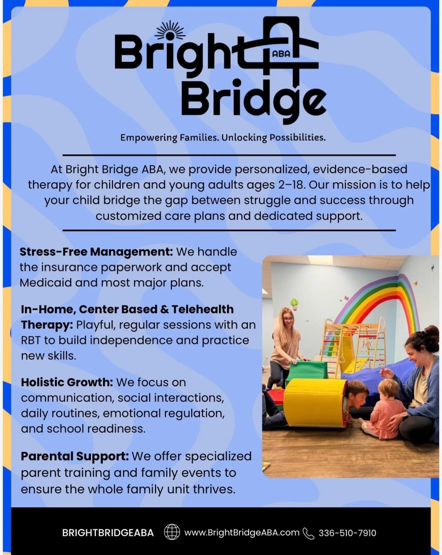 We&rsquo;re proud to recognize Bright Bridge ABA as a Supporter Sponsor for the AJ &amp; the Cool Kids Autism Walk! 💙

Bright Bridge is a business and financial consulting company that helps entrepreneurs, investors, and organizations grow through s