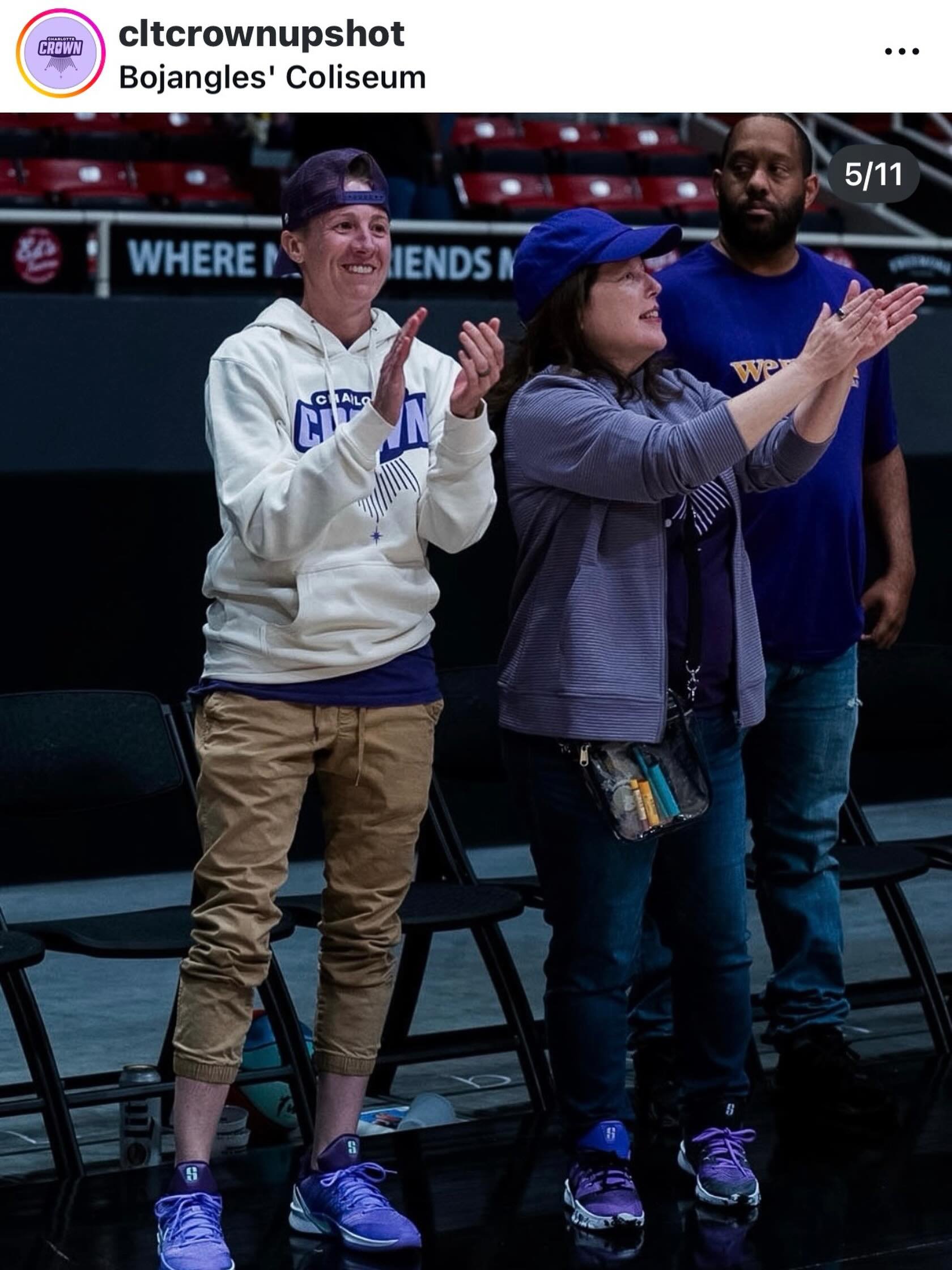 They caught the hubby too @autism_dadd having a good time at the game! @cltcrownupshot #womensbasketball🏀 #changethenarrative #girlsbasketballrocks🏀⛹️&zwj;