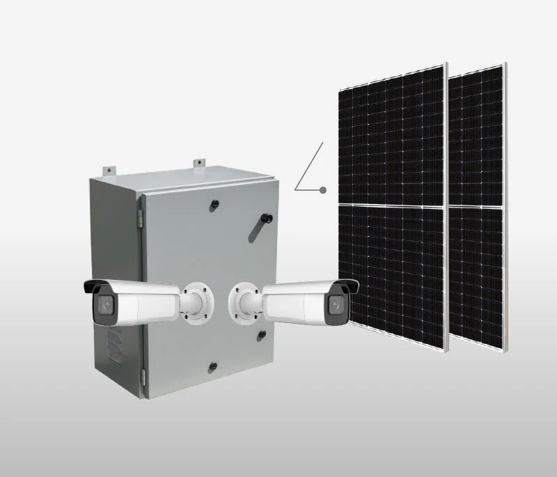 2 box Mounted bullet cameras- Powered by Solar