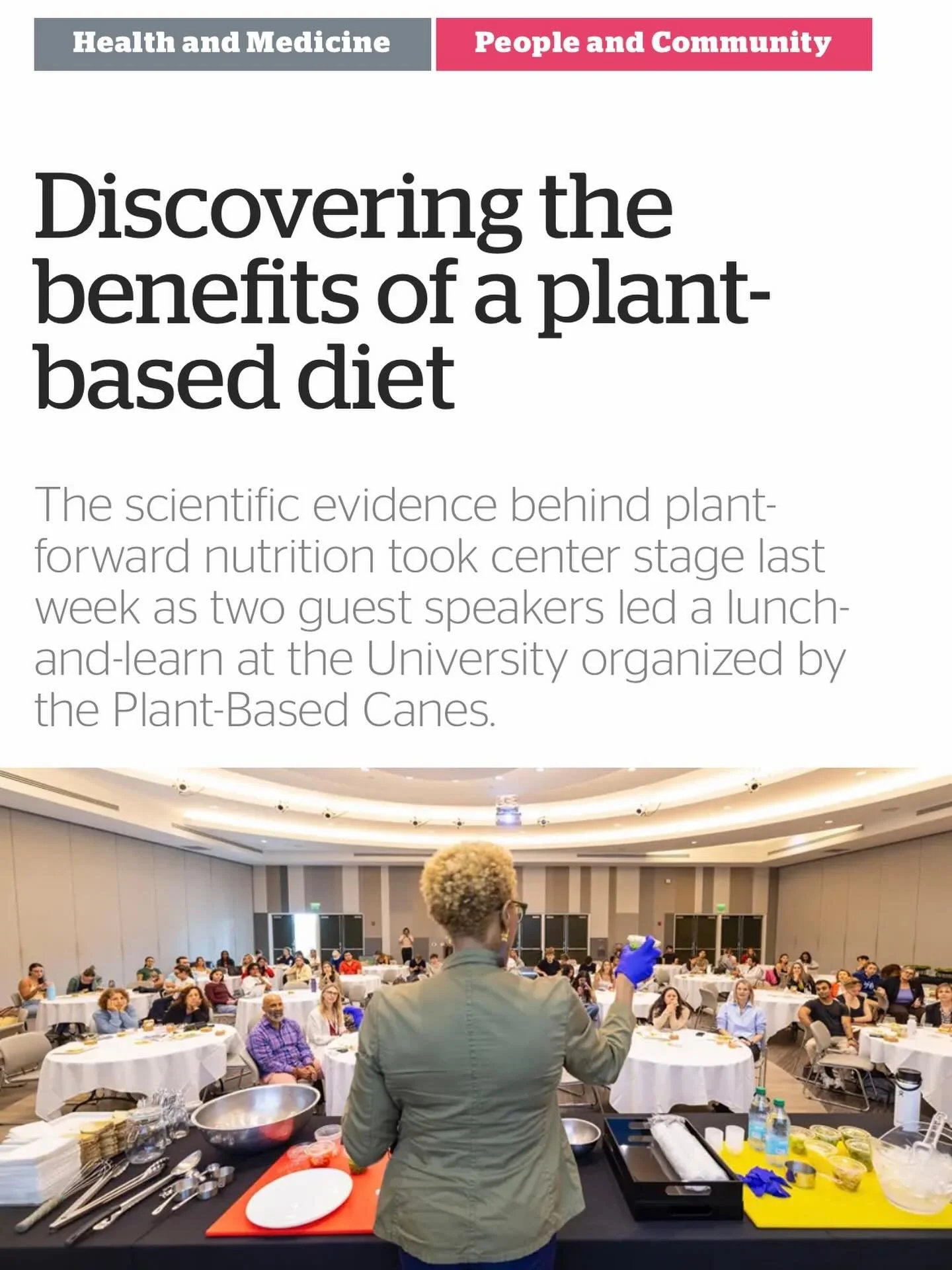 Hot off the press! Still smiling thinking about this powerful day at the University of Miami. What an honor it was to be invited to speak alongside such passionate leaders and curious students who are truly leaning into the science of plant-forward n