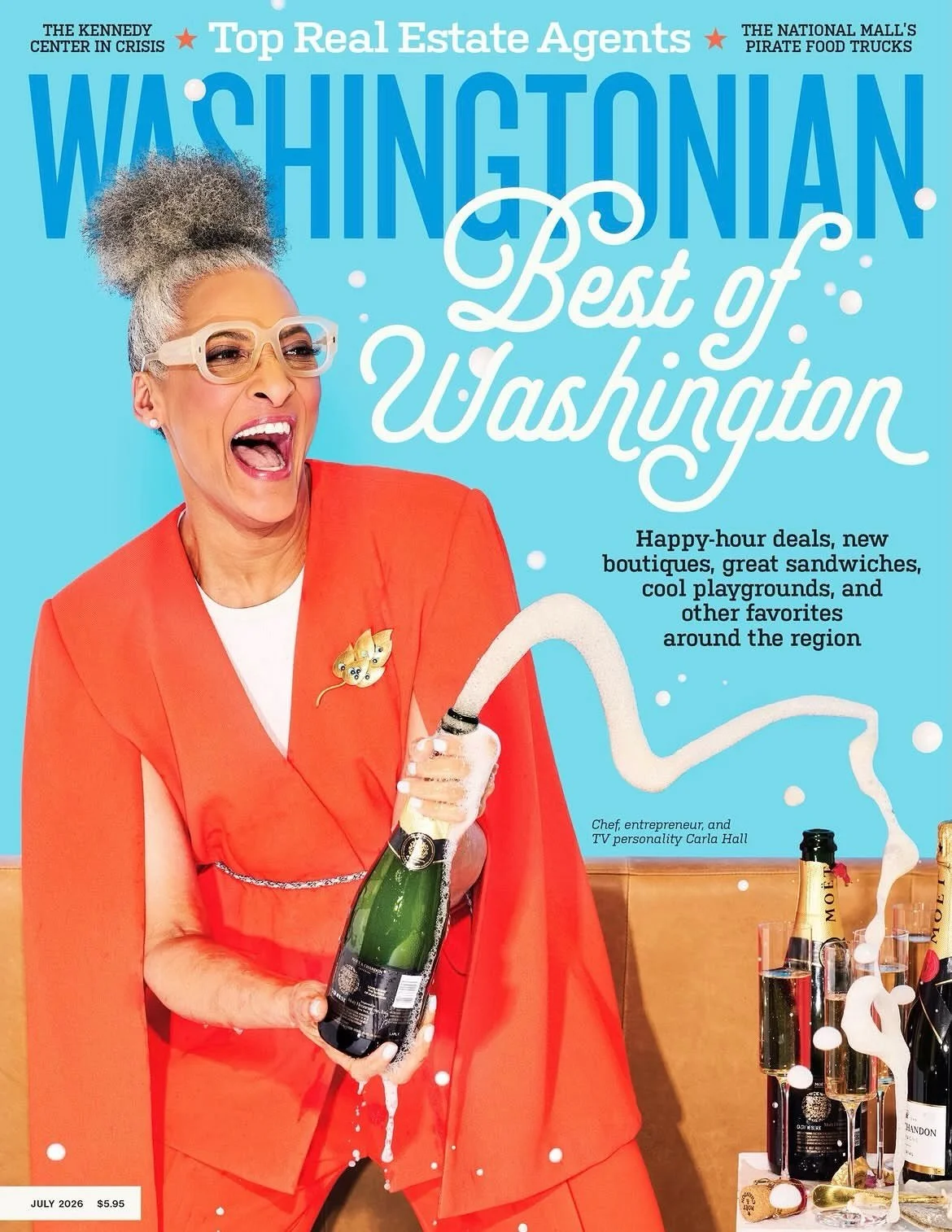 Always a fun time working with my favorite chef  @carlaphall 🥰. Beautified her for the July 2026 cover of @washingtonianmag. Get it while you can! 
💄@redcarpetreadymakeup
📸@jabarijacobs