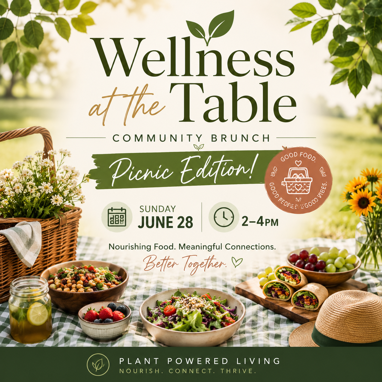 Wellness at the Table Community Brunch: JUNE Picnic Edition!