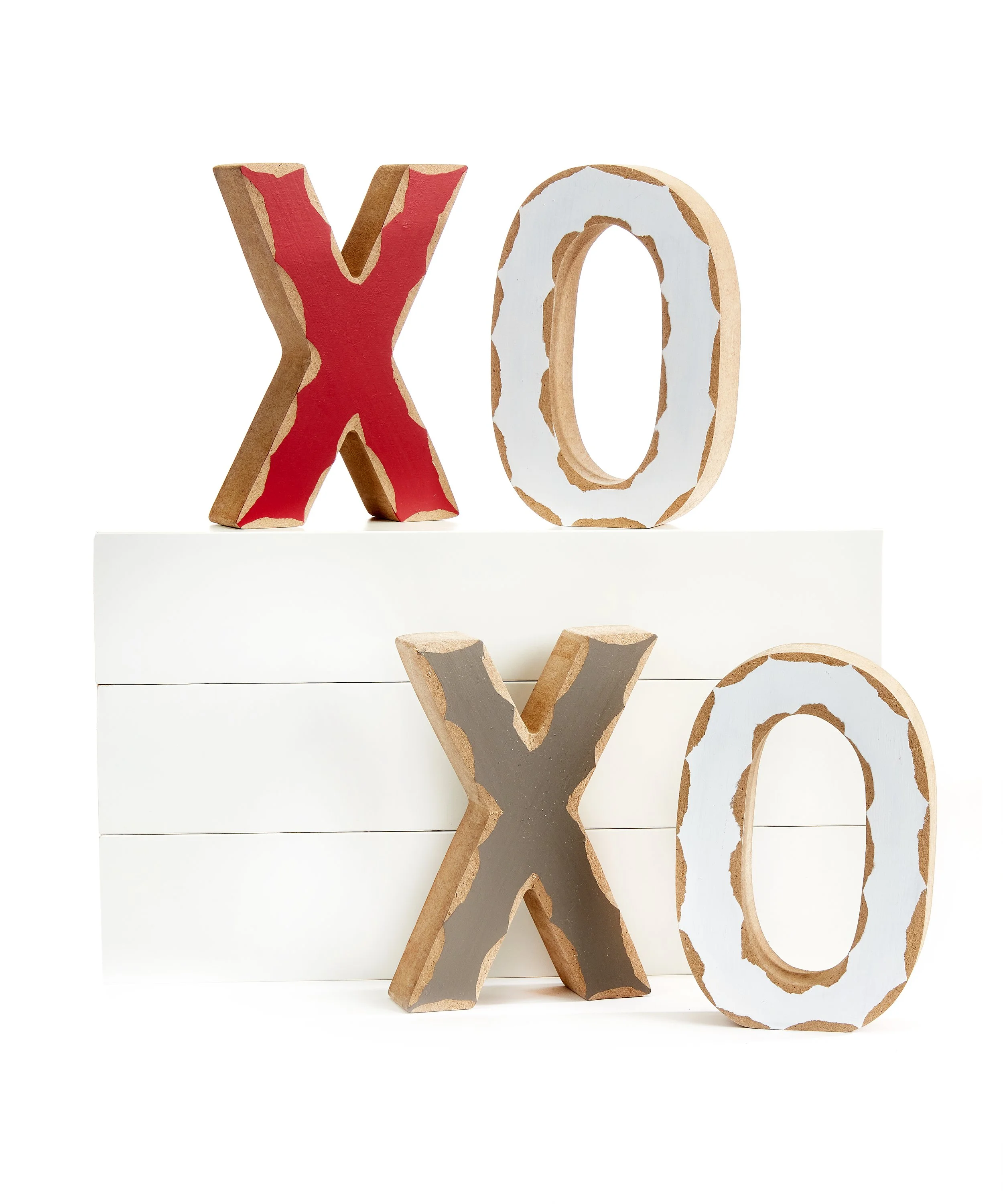 Wood XO Blocks Set of 2