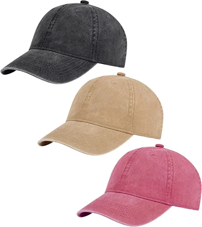 Vintage Washed Cotton Adjustable Baseball Caps — ~ Shelly display picture 2