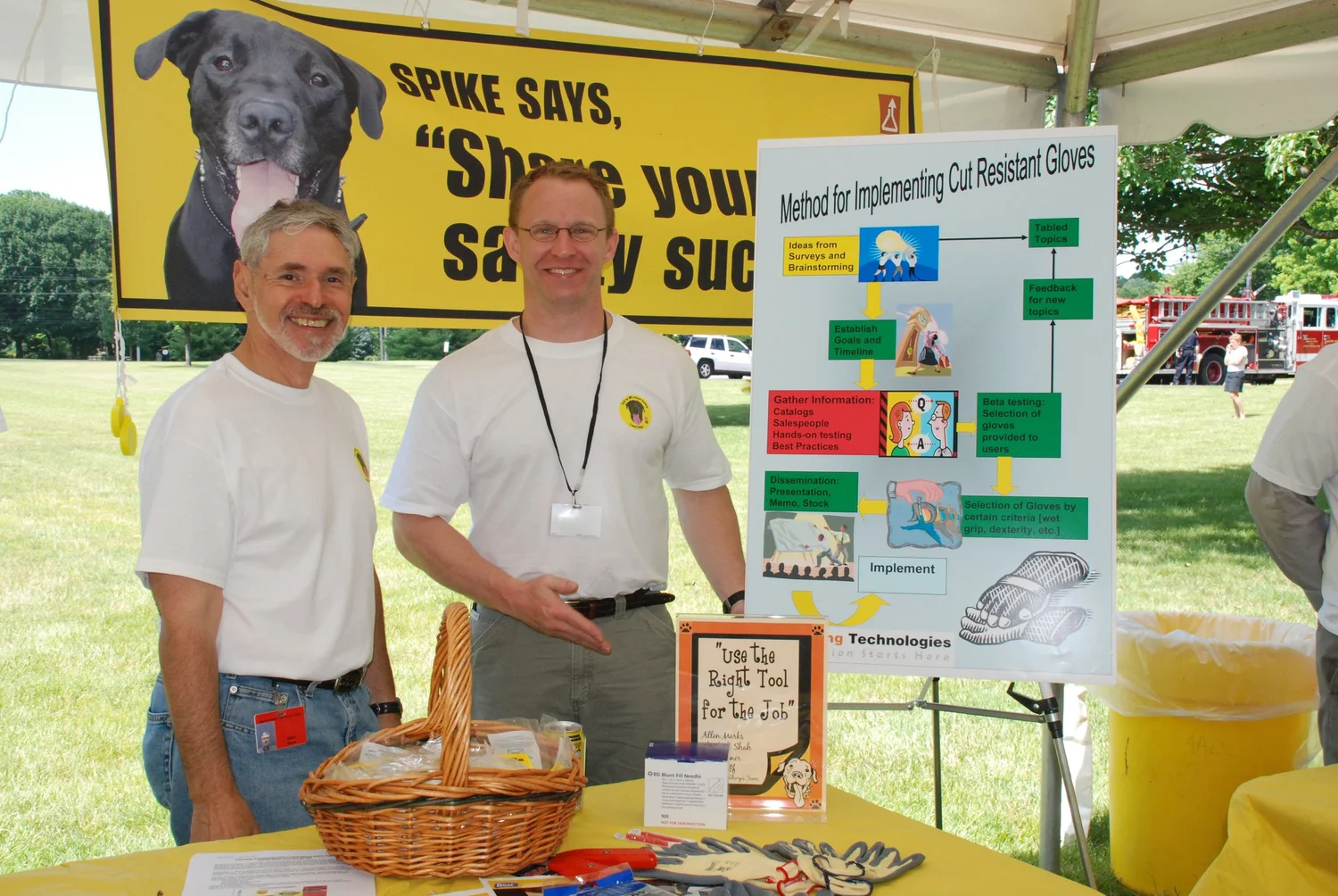 Spike the Safety Dog safety sharing event