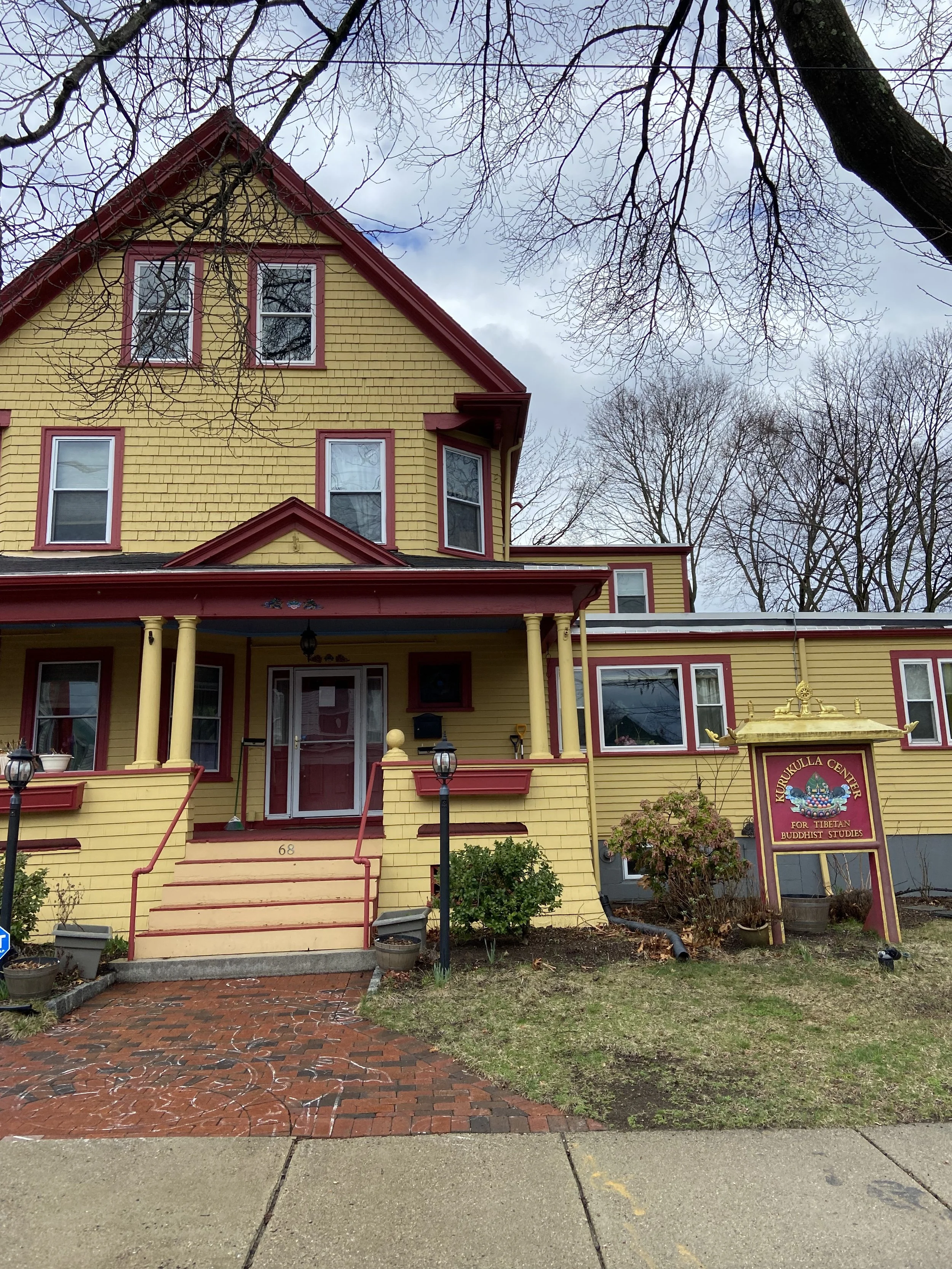 Outside Kurukulla Center for Tibetan Buddhist Studies in Medford.