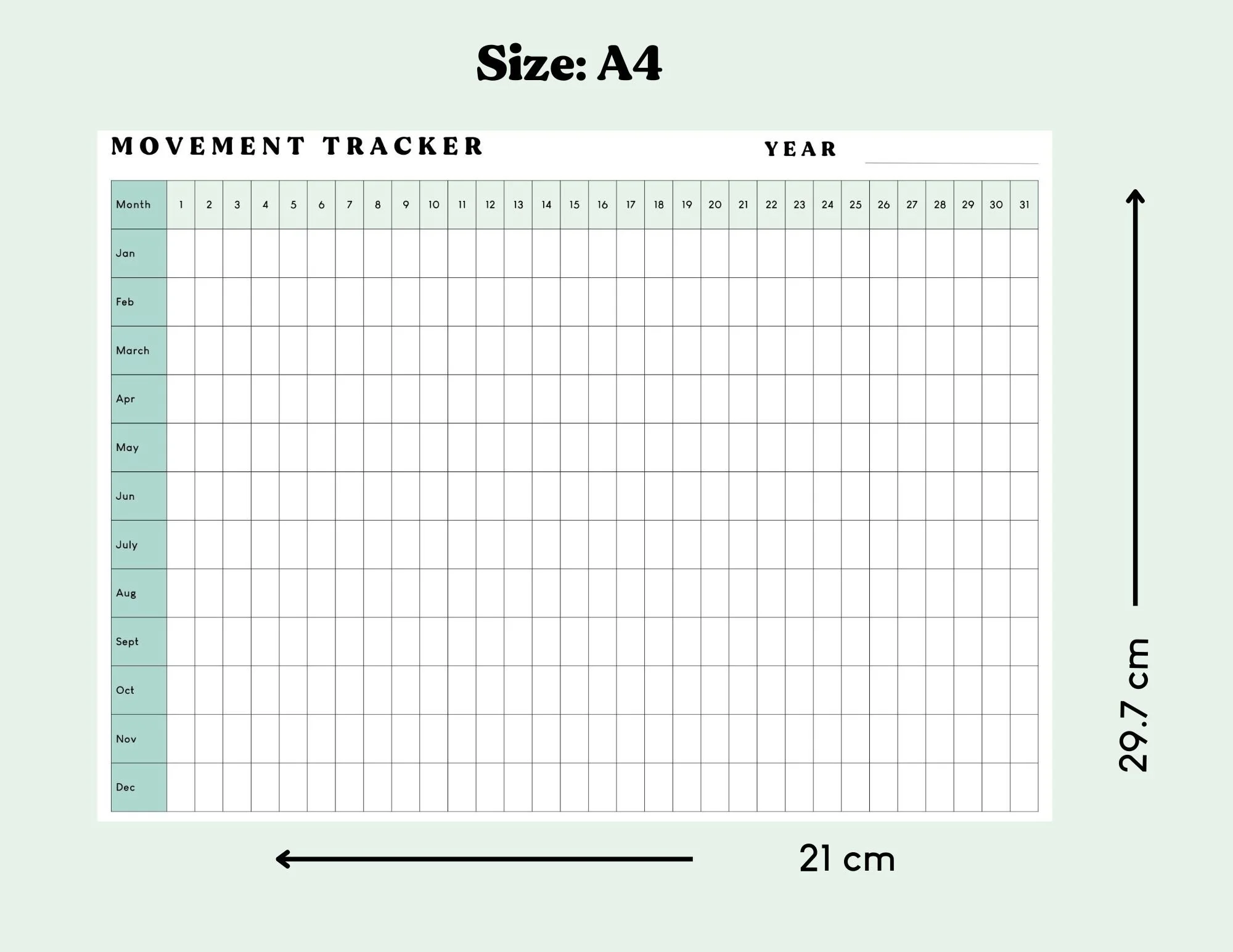 Yearly Movement tracker — RH