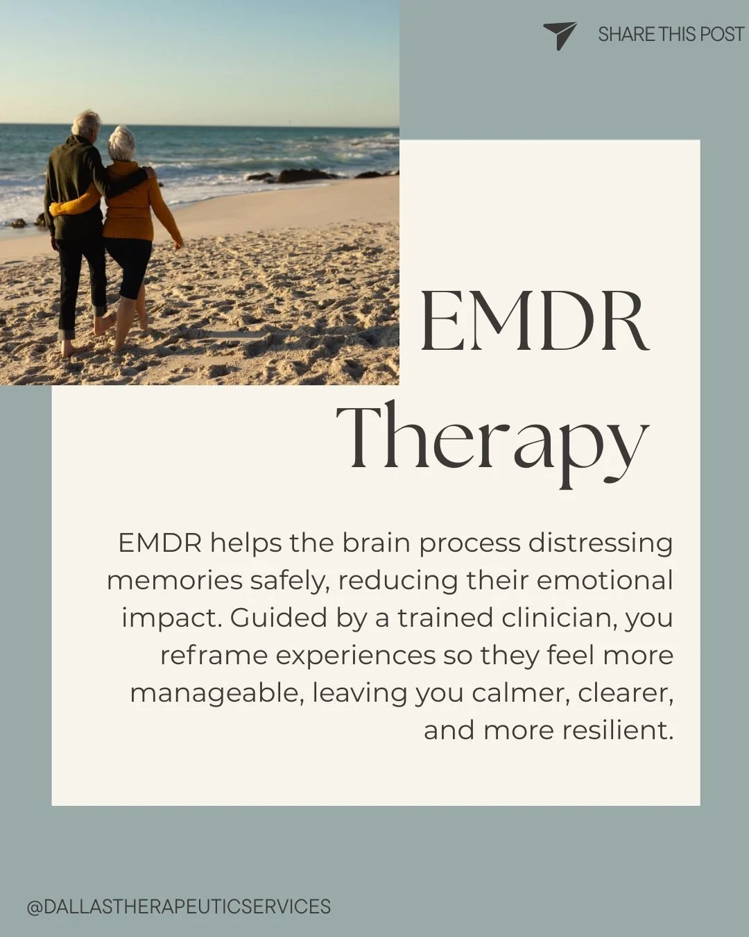 EMDR, or Eye Movement Desensitization and Reprocessing, is a therapy designed to help the brain process distressing or traumatic experiences that can feel &ldquo;stuck&rdquo; in the nervous system. In a session, a trained clinician guides you through
