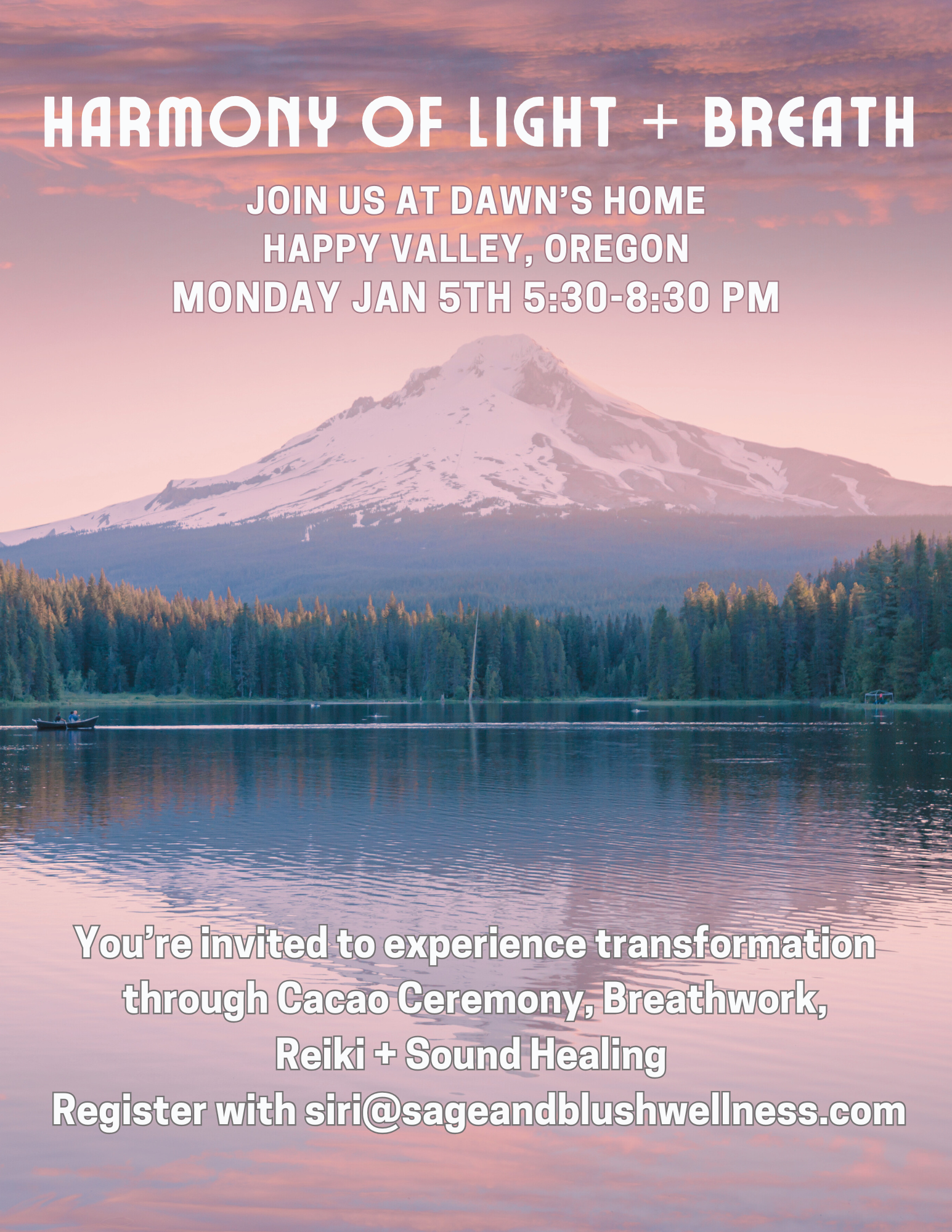Harmony of Light + Breath in Happy Valley, Oregon