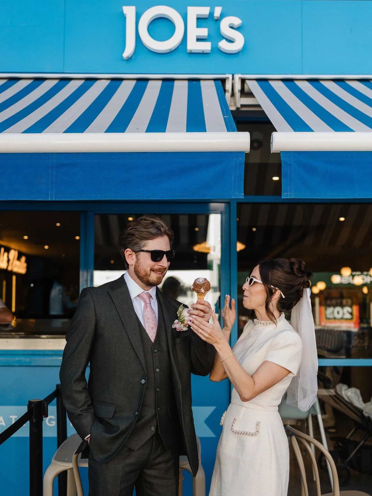 There&rsquo;s always time for a Joe&rsquo;s. 🍦 

Last week, these two gorgeous humans tied the knot in an intimate wedding in Swansea, and before the afternoon celebrations began, we made a very important stop in Mumbles&hellip; for a Joe&rsquo;s ic