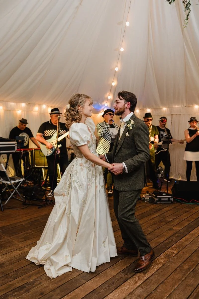 bride and groom dancing during their bristol wedding