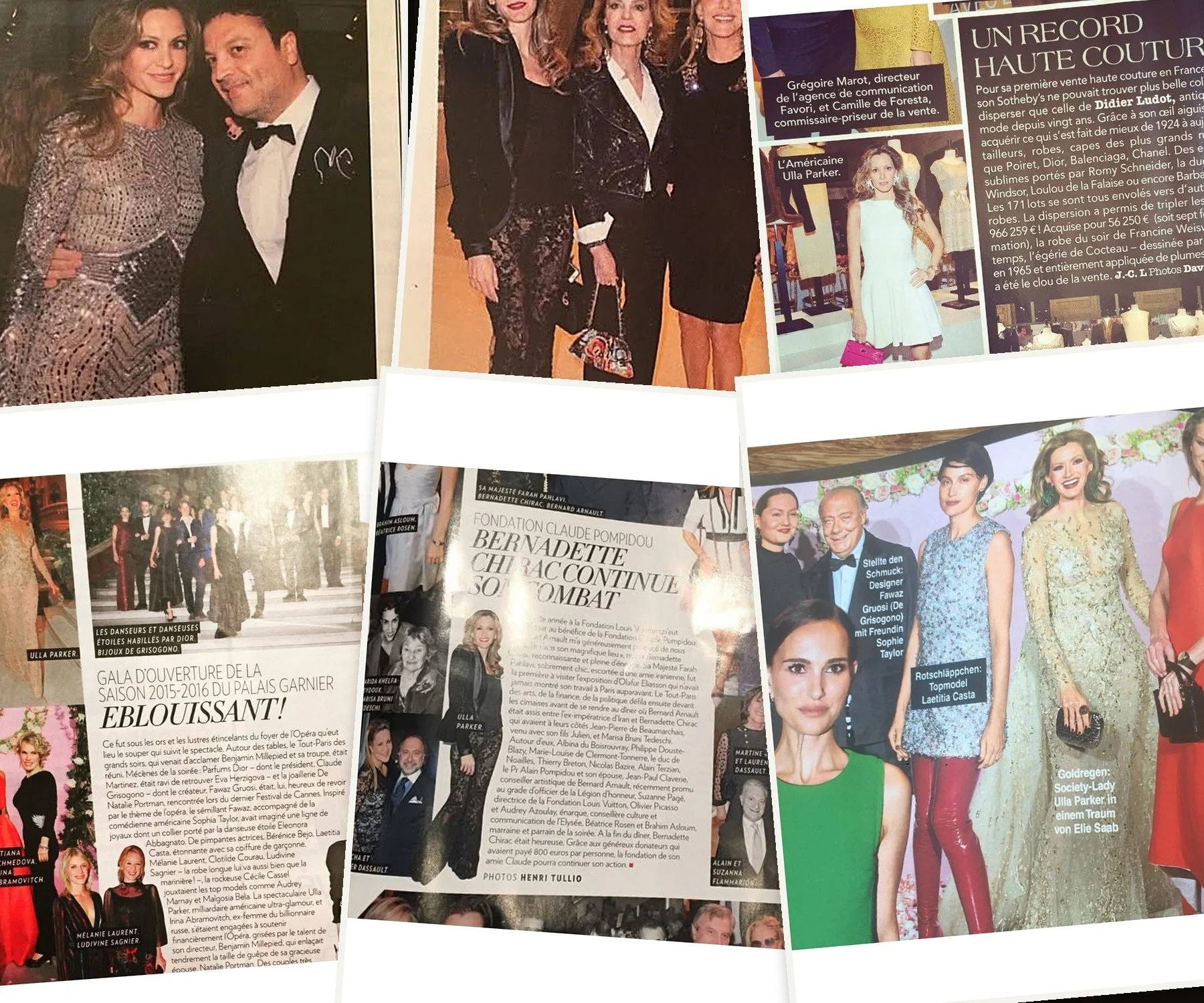 Montage of Ulla Parker's European press coverage