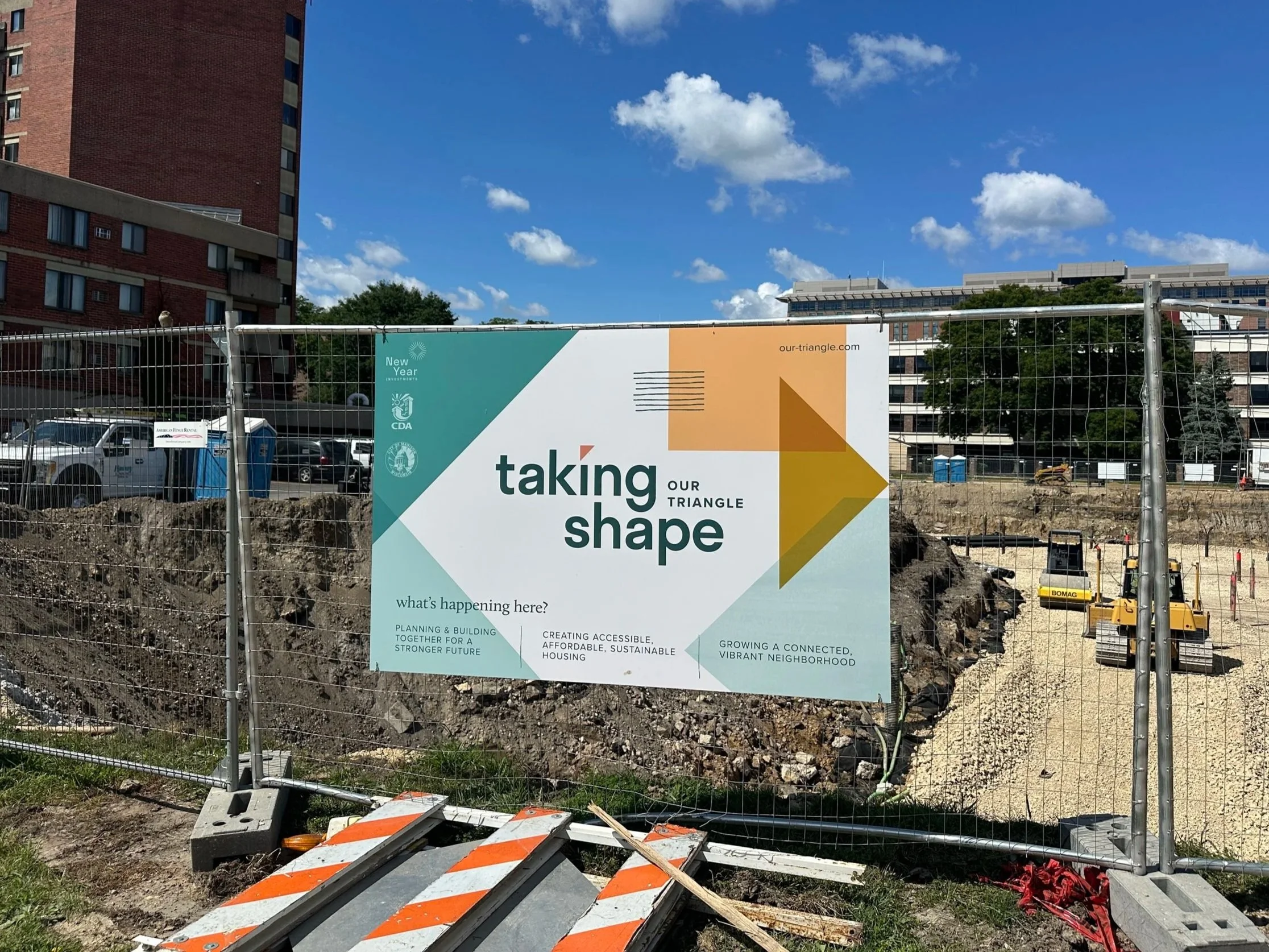 08.27.2025 - Construction signage on the future site of Taking Shape B1