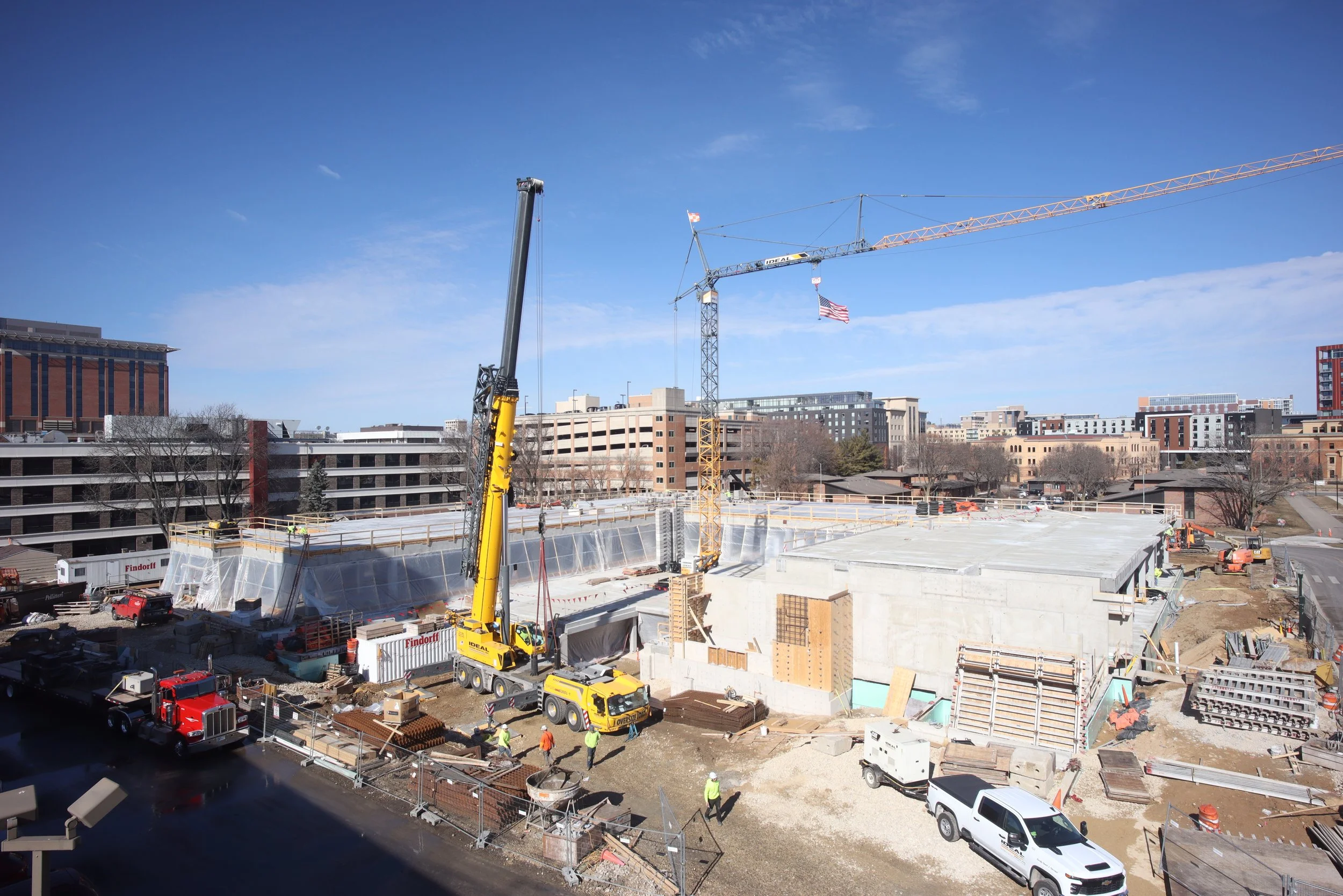 02.16.2026 - A tower crane is now in place over Luna/Building B1