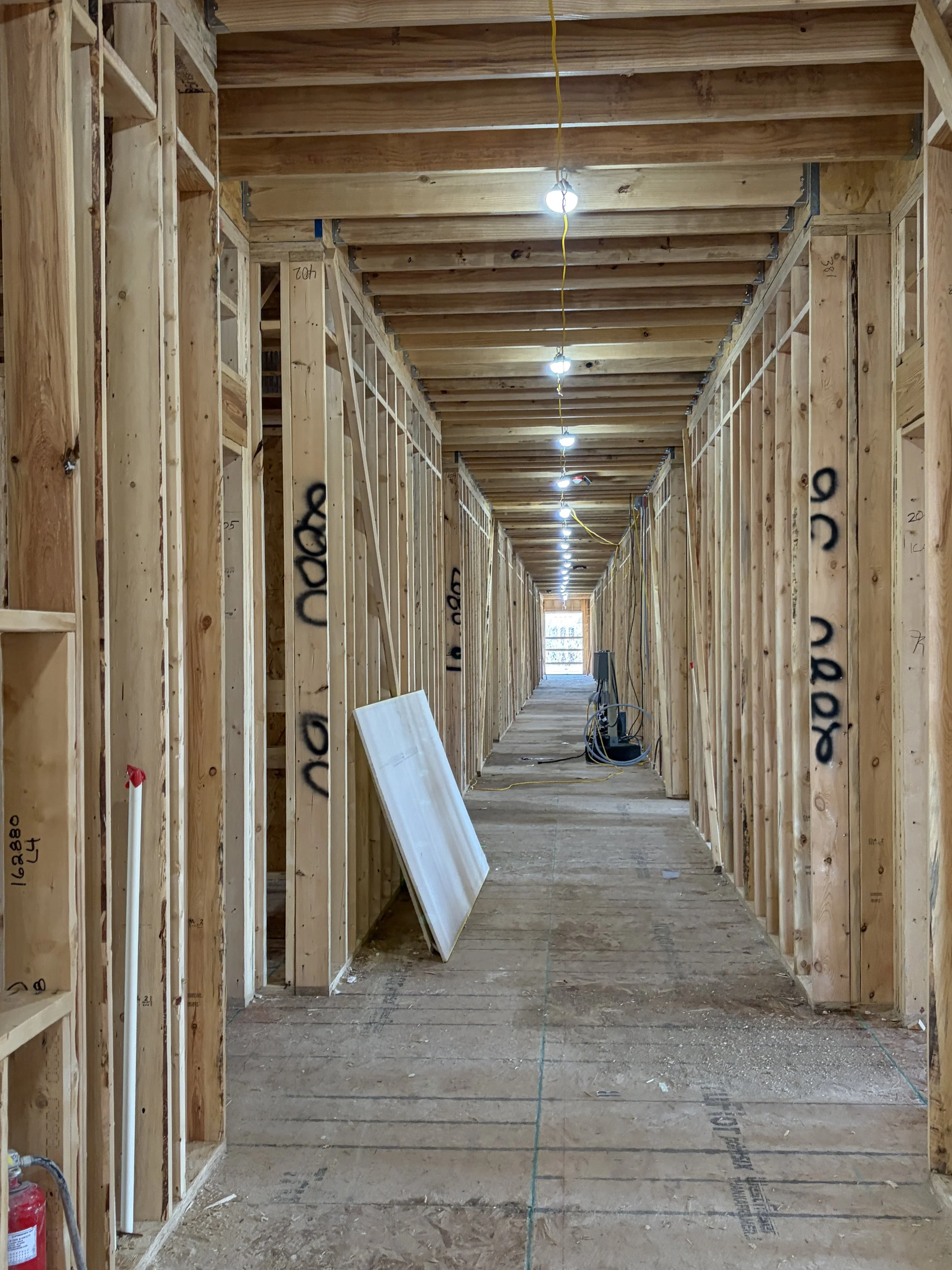 04.08.2026 - Residential hallways have been framed at Luna (B1.)