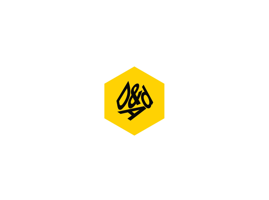 The black and yellow D&AD award logo