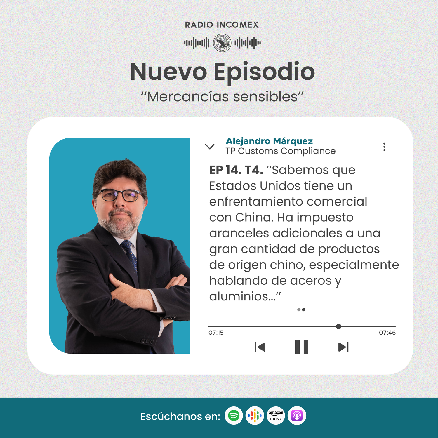 Radio Incom Mercancías Sensibles, nuevo episodio de Radio Incomex — I-Xport