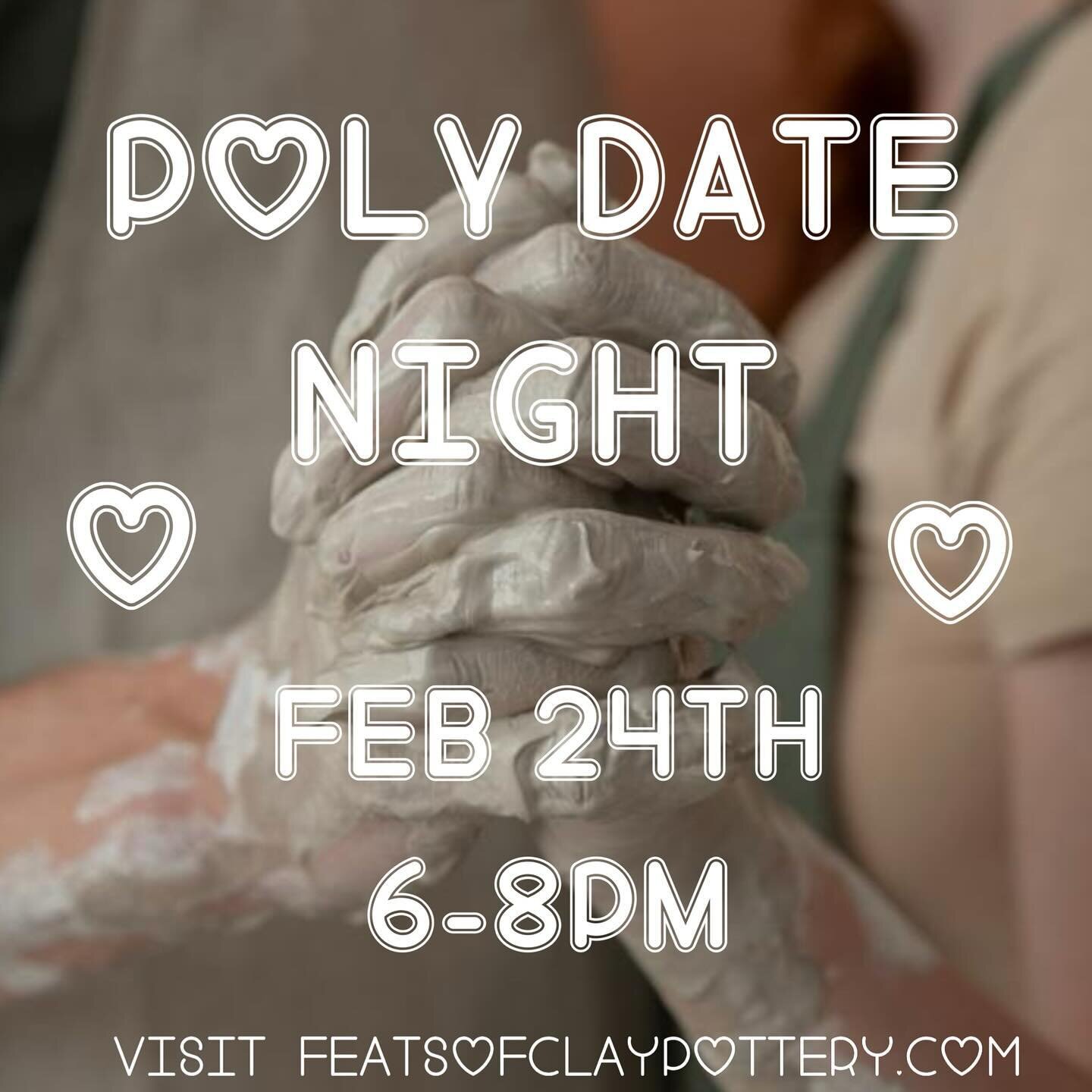 Poly date night coming up! Bring yourself or the crew! This class is created for our poly cuties to mingle and get creative. Feb 24th 6-8pm, link in bio ✨