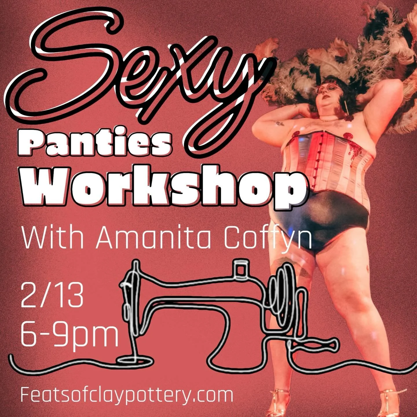 🪡🧵 @amanitacoffyn is BLESSING us with a very special workshop! Do you love sexy underwear but HATE the waste of fast fashion and high prices? Join us for a sexy panty-making workshop! That&rsquo;s right, make your own very special panties you&rsquo