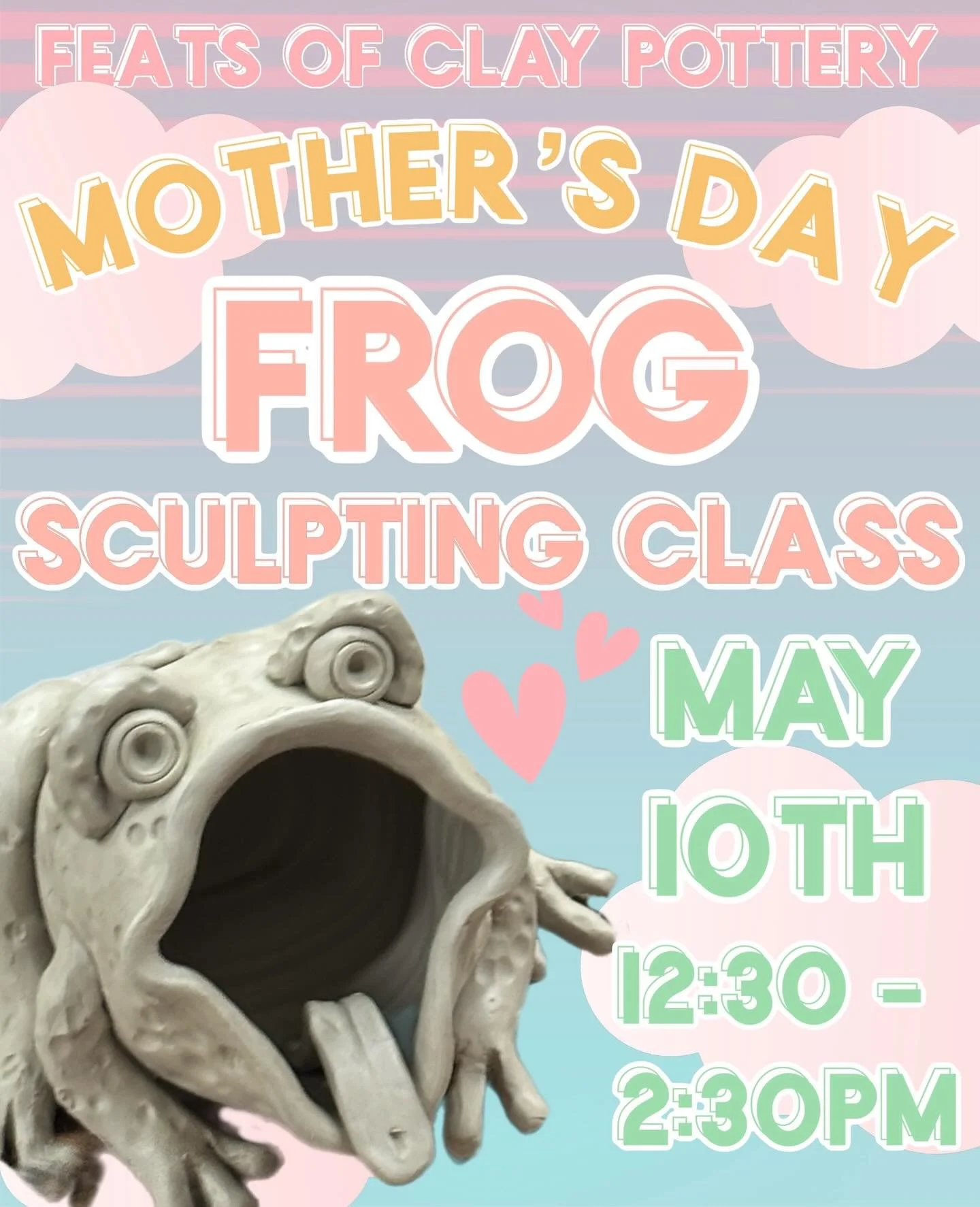 🐸 Mom&rsquo;s love frogs, it&rsquo;s a FACT 🐸 
Treat your mom to this adorbs from making class taught by @canaan2391 and @jadelovestudio! This dynamic duo will certainly bring FUN and creativity to yall this Mother&rsquo;s Day. Seats are limited, h