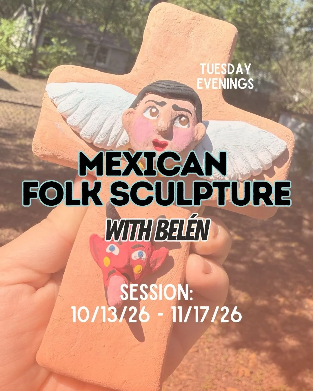 Another fun Mexican Folk Sculpture class by resident chaparrita @belenvillarrreal @la.sangria ✨ on Tuesday nights 6-9pm starting 10/13! This class time can be used to make a big ol sculpture or a bunch of lil fun friends! This class was highly sugges