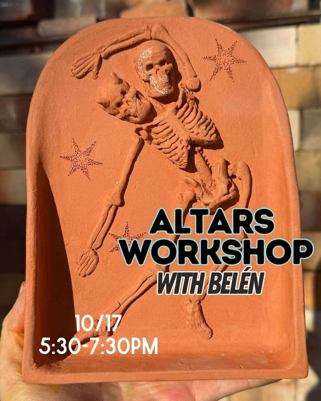 This was a fun one from lastyear so we thought we&rsquo;d give it another go 😍 Handbuilding Altars class on 10/17 from 5:30-7:30pm taught by @belenvillarrreal ✨ Dia de Muertos is right around the corner! 💀