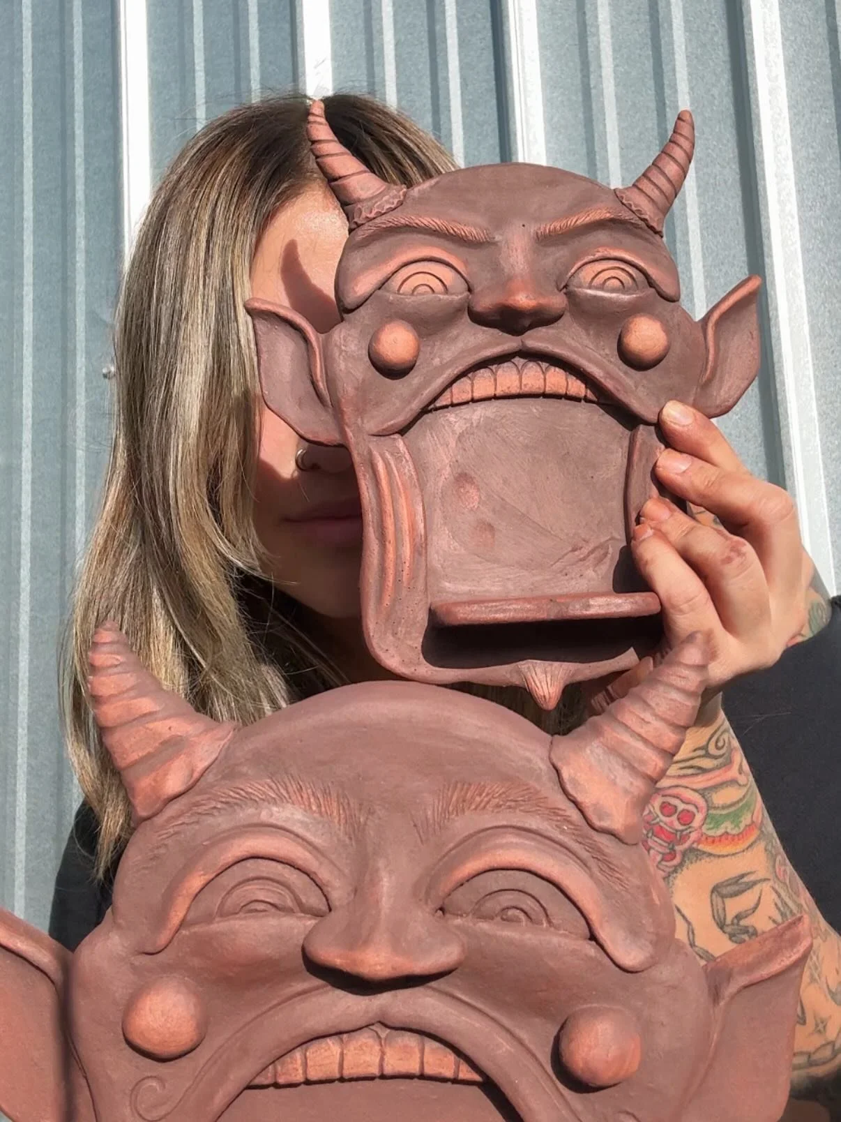 Recent work by @belenvillarrreal fired in our big ol ^10 kiln✨