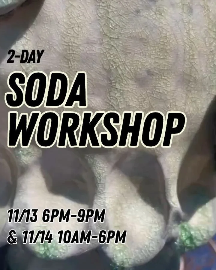 Join us for a 2-day soda firing workshop with @et.al.pottery and explore the unique surfaces these atmospheric firings can produce 🔥

Glazes are included, and participants should bring approximately 1 cubic foot of bisqued work ready to glaze. 

Reg