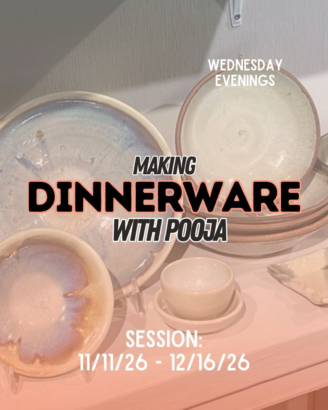 THIS is your sign to toss your mass produced Target set and say NO to big ceramic!! 
Upcoming on WednesdayS 6-9pm is this Dinnerware class with @ramnpooj! Make a YOUR OWN set, wow your guests! ❤️

Link in bioooo
