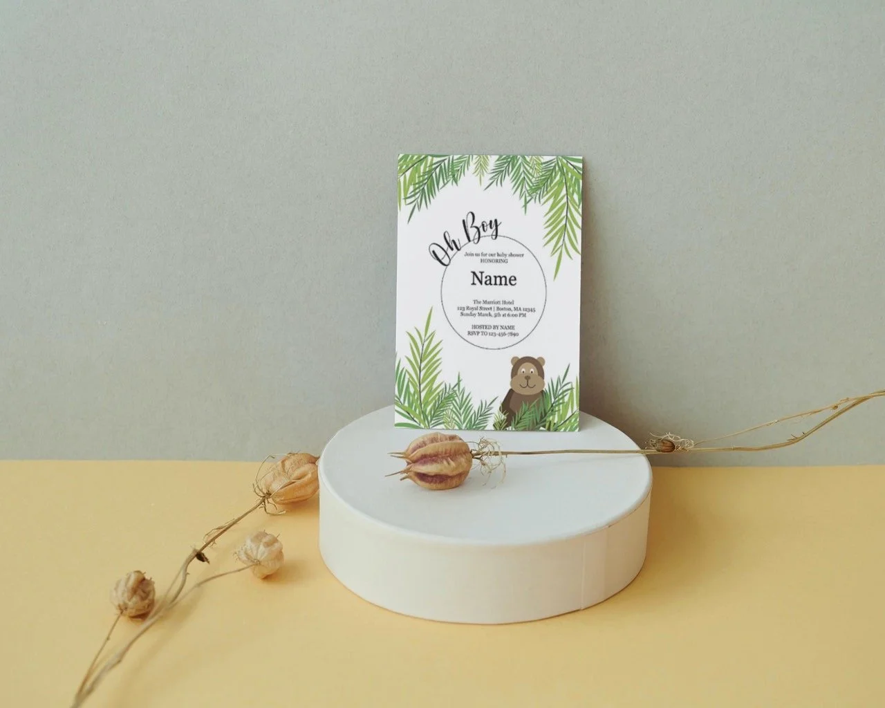 Invitation design for baby shower.