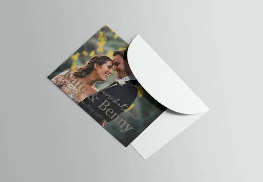 Invitation design for a wedding.