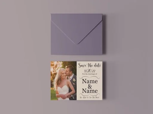 Invitation design for a wedding.