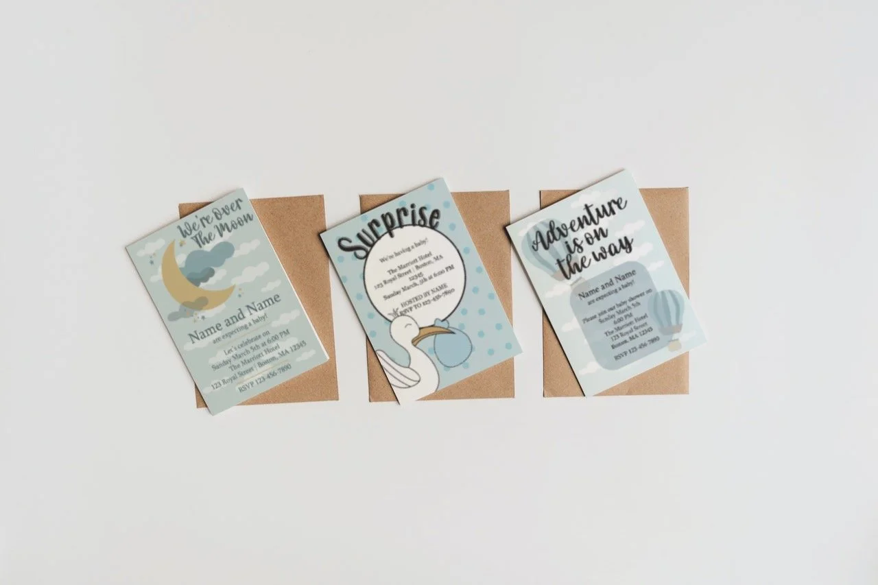 Invitation designs for baby shower.