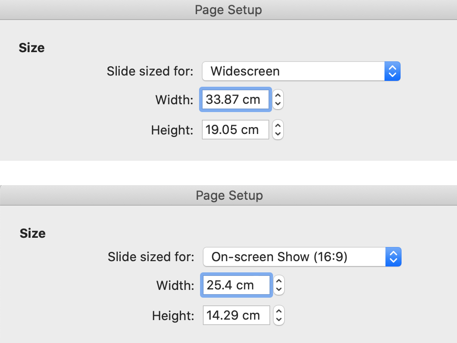 widescreen option in powerpoint