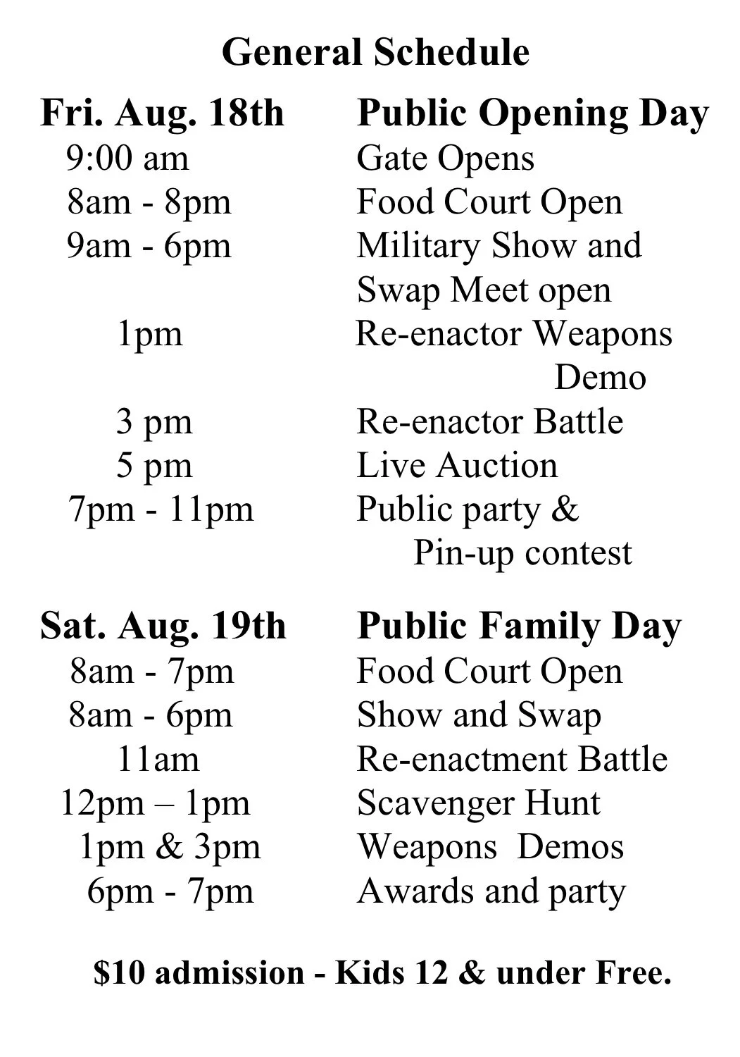 Information 2022 Central Wisconsin Military Show — Motorama Auto