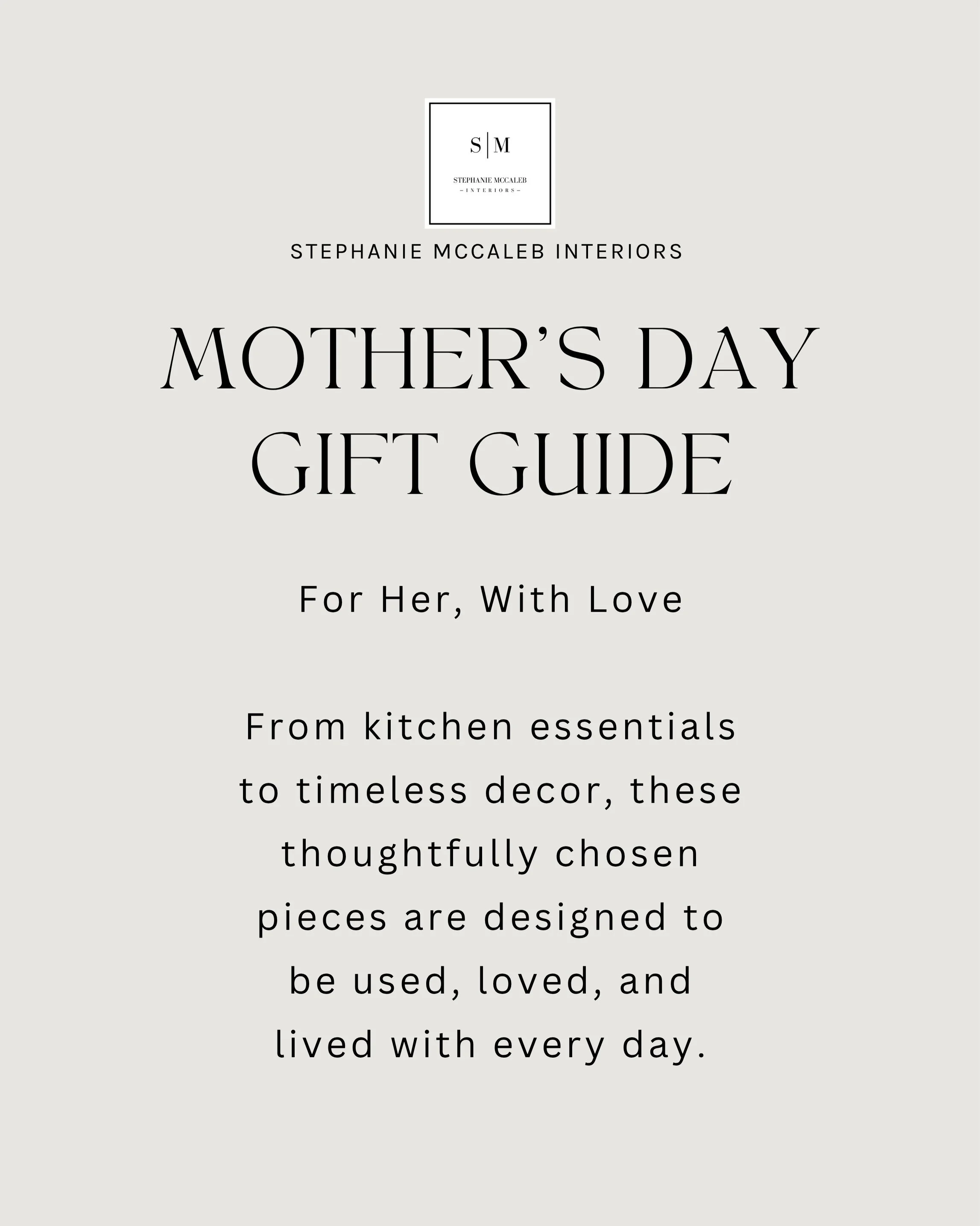 Gifting just got a little easier 🤍

Mother&rsquo;s Day is almost here, and we&rsquo;re sharing our selection of hand-picked, mom-approved gift ideas!

From frames to vases and everything in between, SMI has you covered for elevated essentials made f