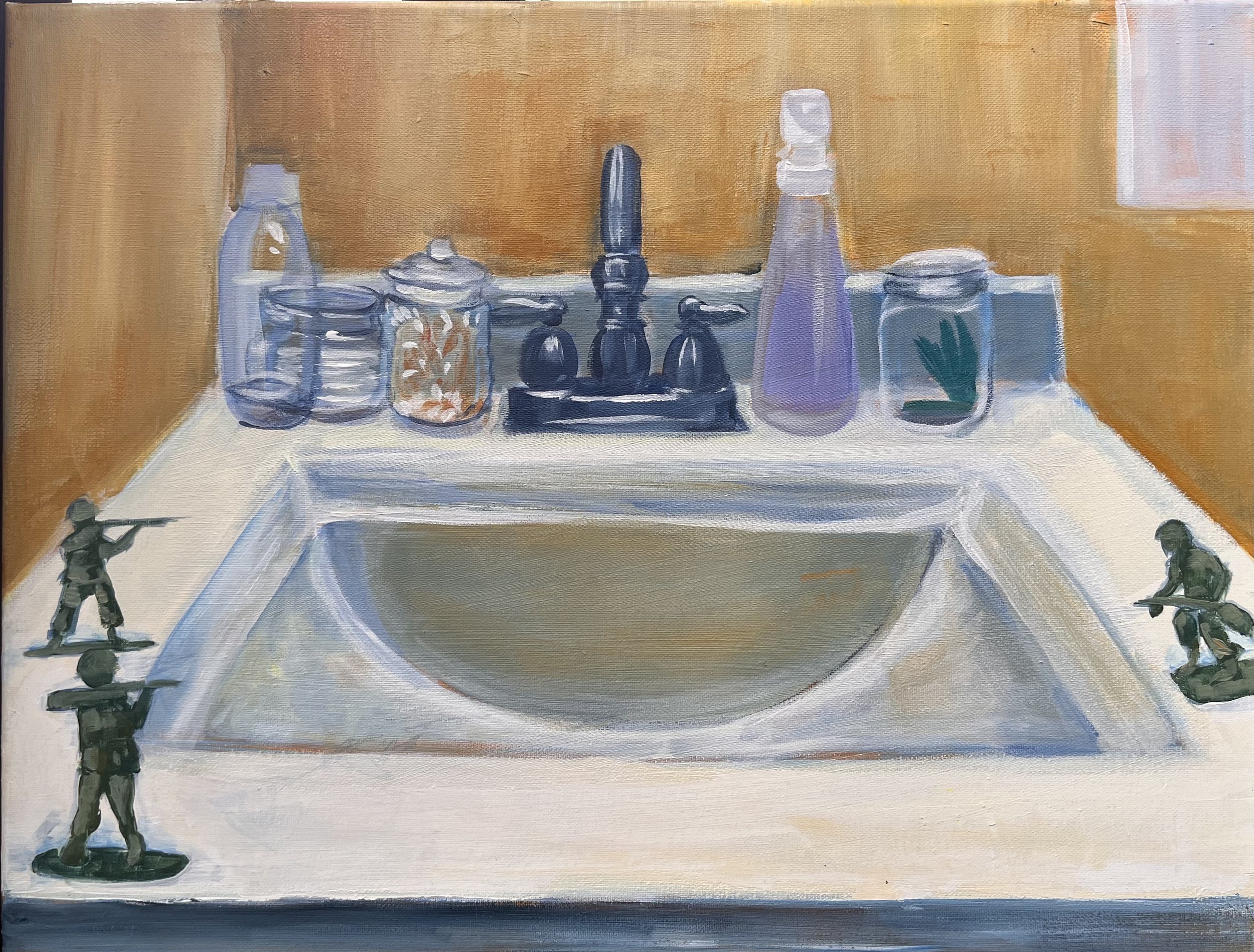"War on Vanity" Acrylic Paint on Canvas, 16x20", 2022