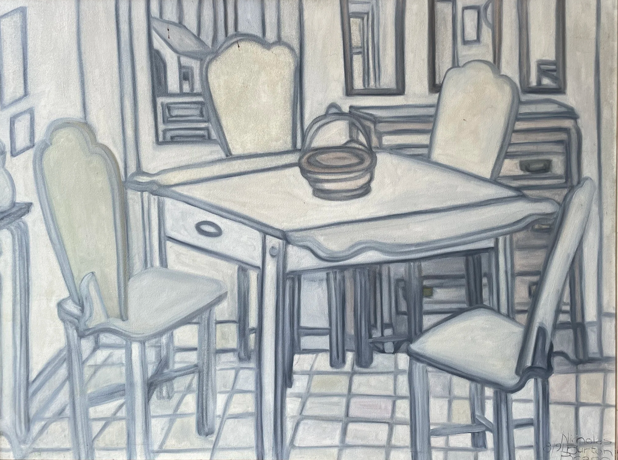Oxford Kitchen  |  1991  |  Oil on canvas  |  38” x 50”  |  $2,500
