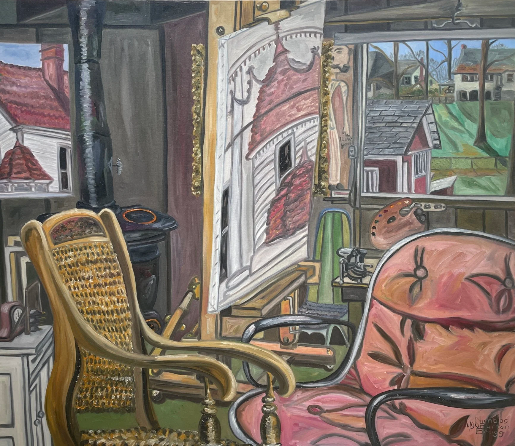 Upon Reflection 1990  |  Oil on canvas  |  41” x 47”  |  $2,500
