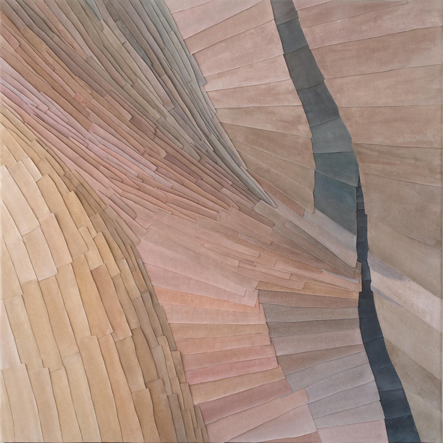 CANYON
30&rdquo; x 30&rdquo; 
plaster with watercolor