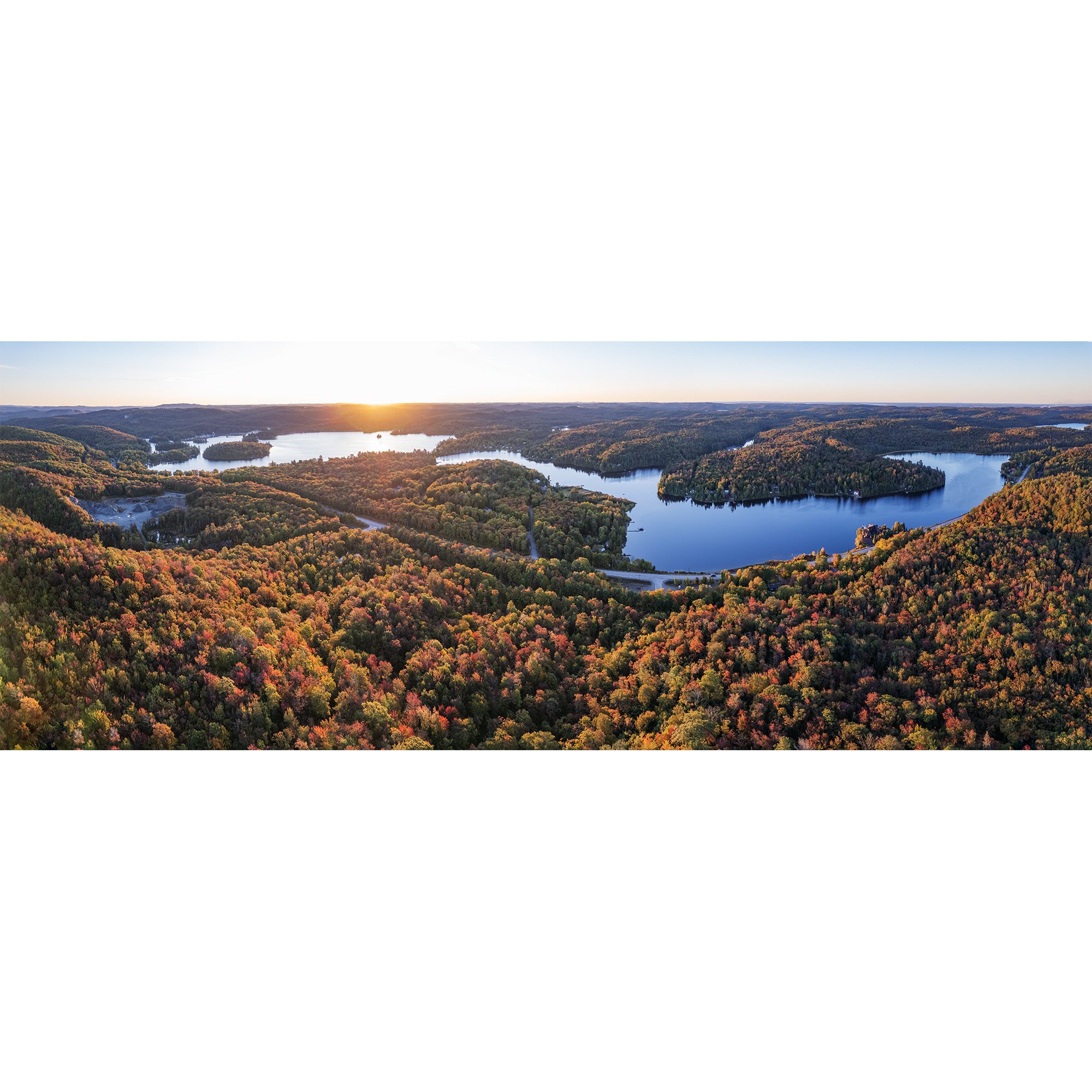 Upper and Lower Island Lake on a Fall Morning